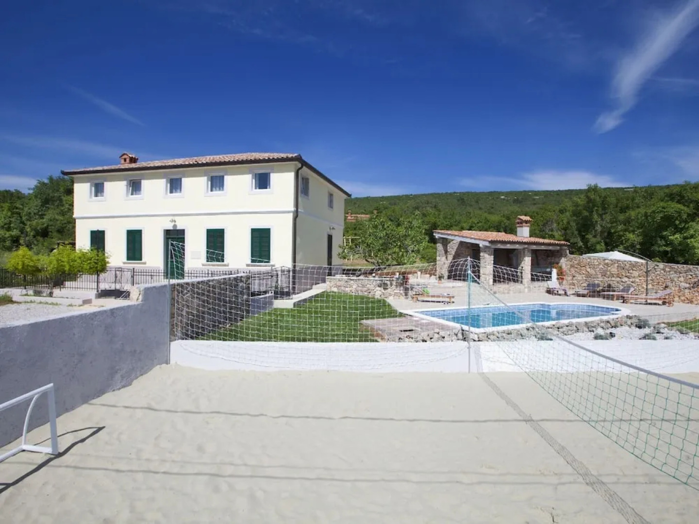 Attractive Villa With Private Swimming Pool, Beach Volleyball and Fenced Garden