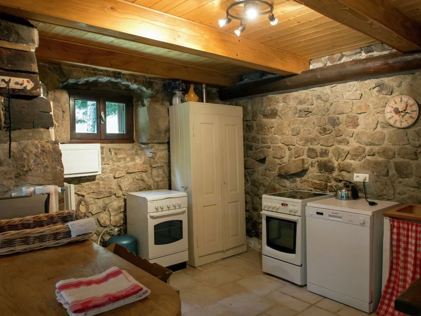 Beautiful Stone Farmhouse in Mountain Forest Setting