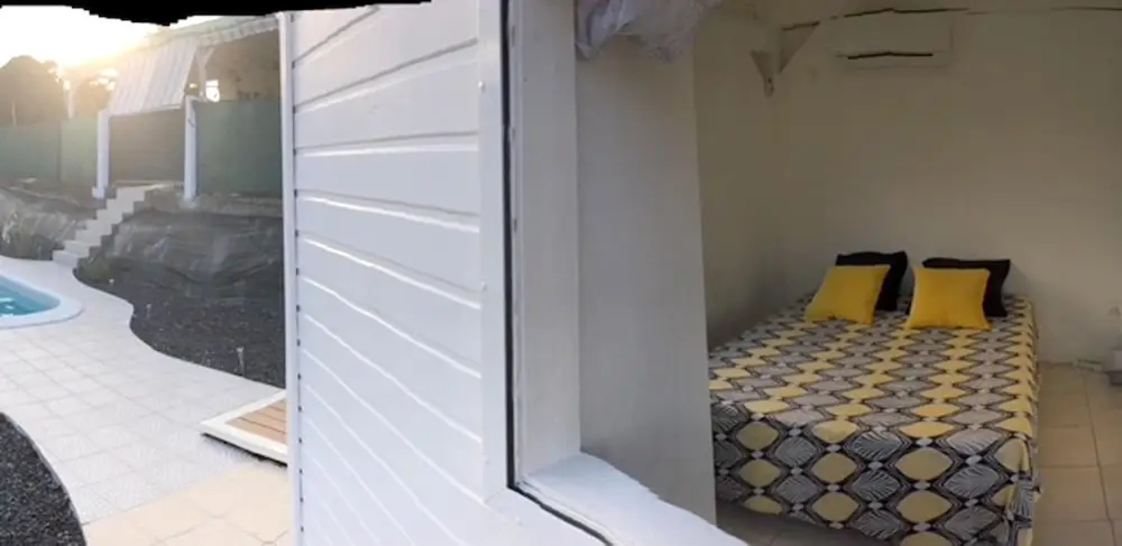 Bungalow With one Bedroom in Petit Bourg, With Pool Access, Enclosed G