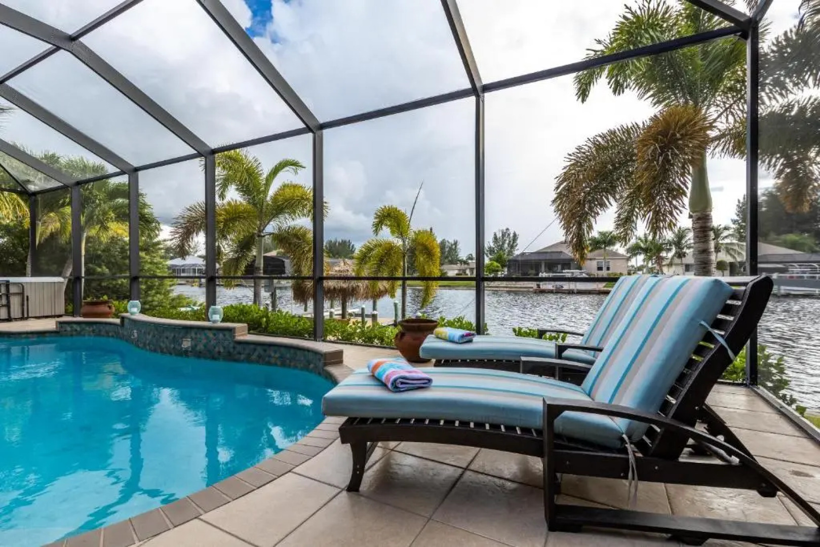 Villa Neptune's Grotto- BRAND NEW with heated Pool, Hot Tub, and dock with Tiki