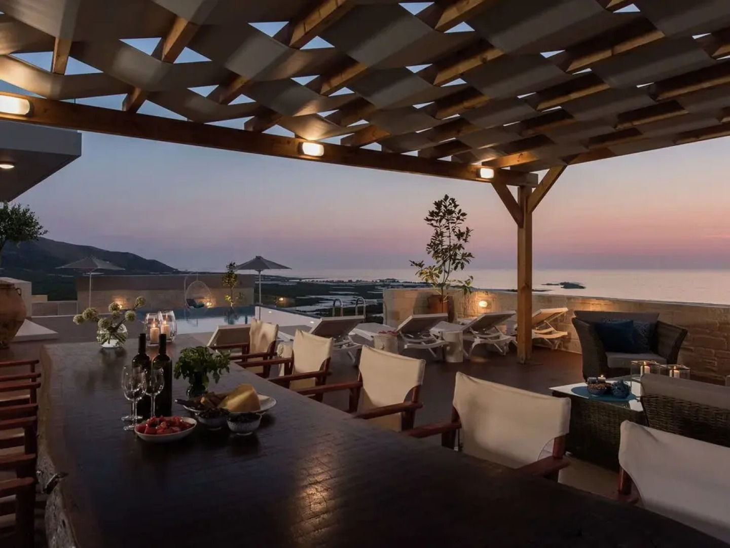 Lux Villa Near Falasarna Beach & a Restaurant, Private Pool & Sea View