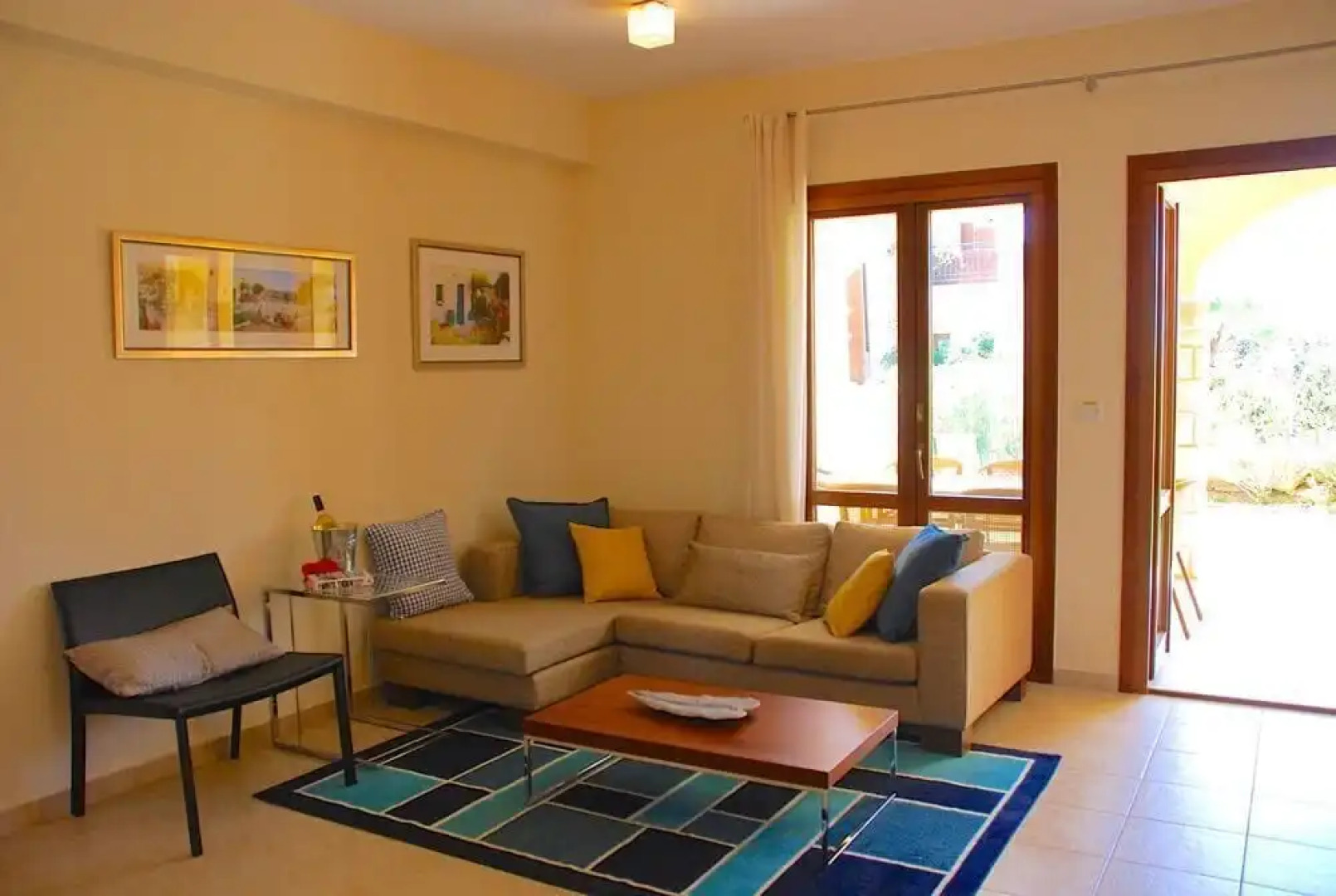 Charming 2 bedroom ground floor apartment 'CB01' - with private garden, communal pool and resort facilities, Theseus Village on Aphrodite Hill