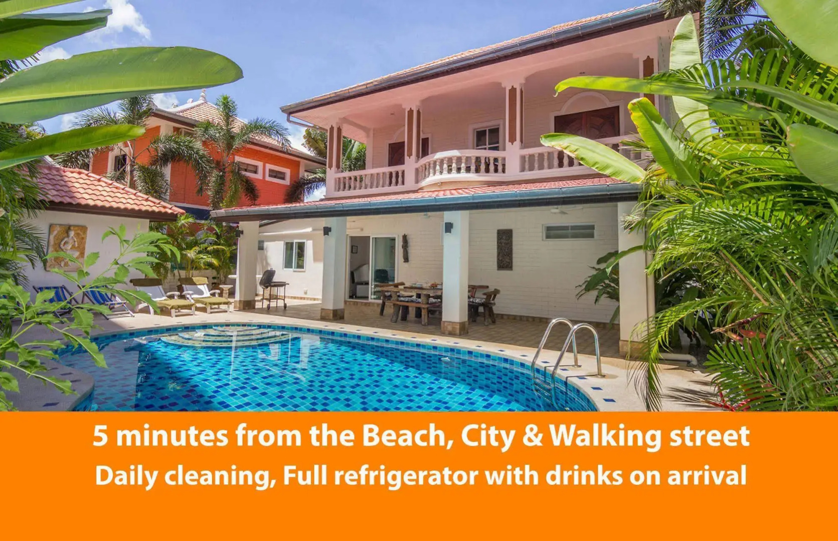 Villa Waree 5 minutes from City and Beach
