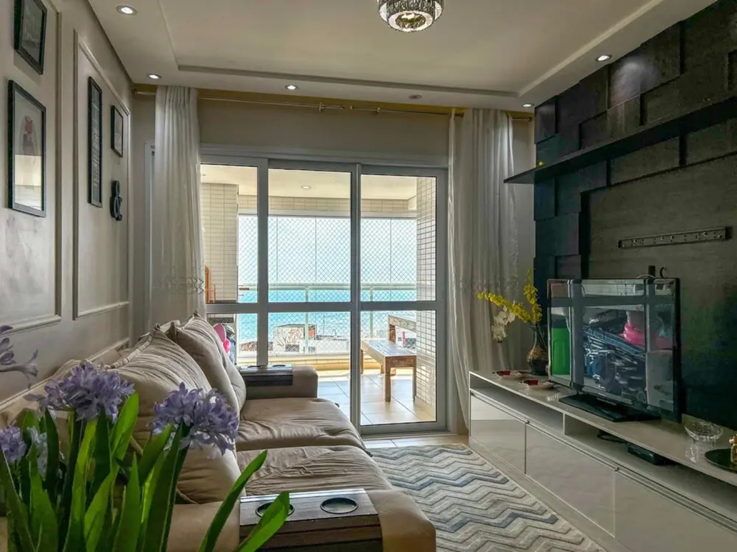 Timo Apto de Frente Para Praia do Boqueir o SP