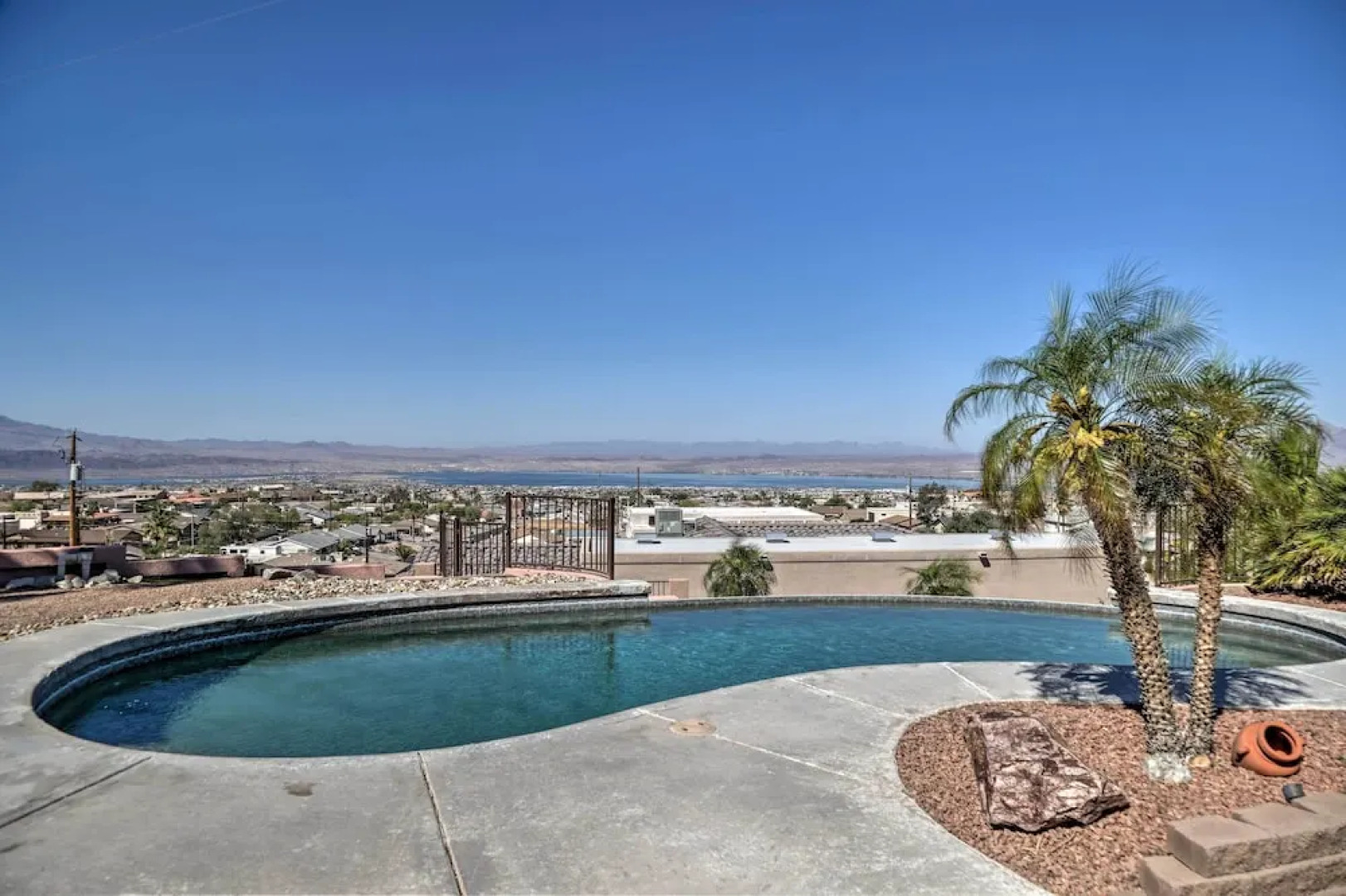 Patio + Lake Havasu View: Scenic Gated Retreat!