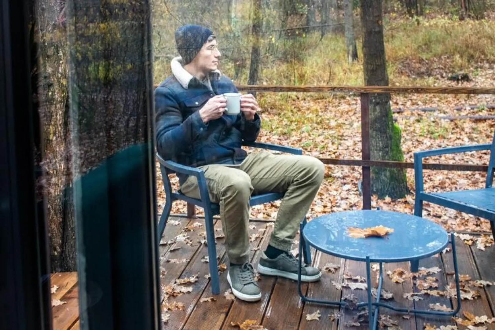 A holiday home in the woods for 4 people.