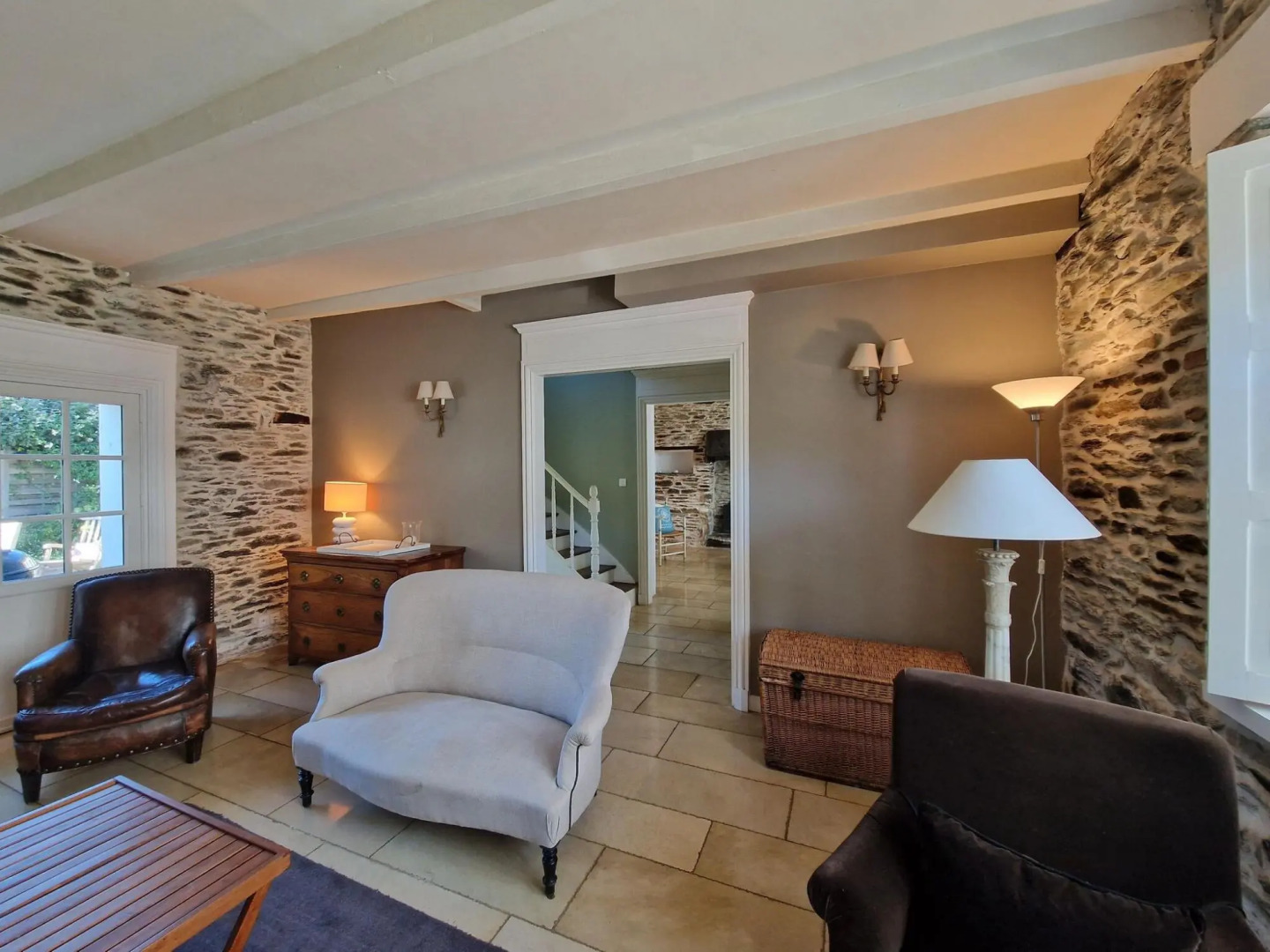Very pretty Breton house in the heart of Locquirec, 100 m from the beach