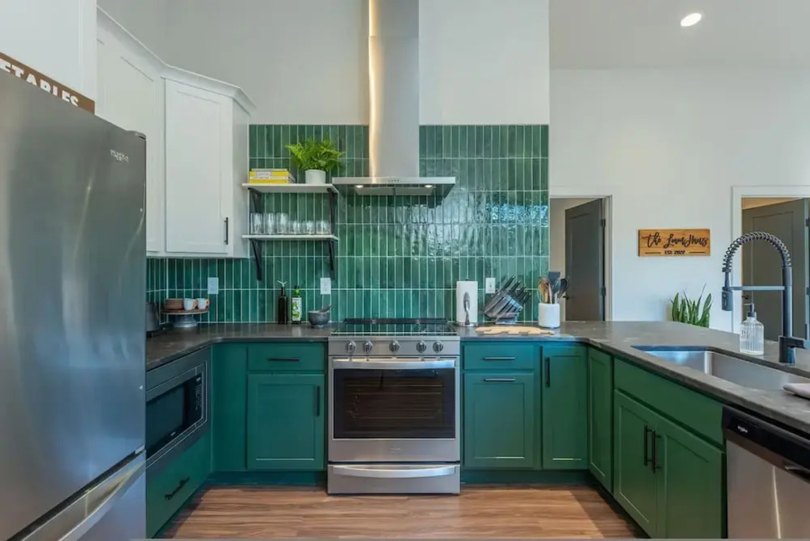 Modern Forest Retreat Sauna Fireplace Views