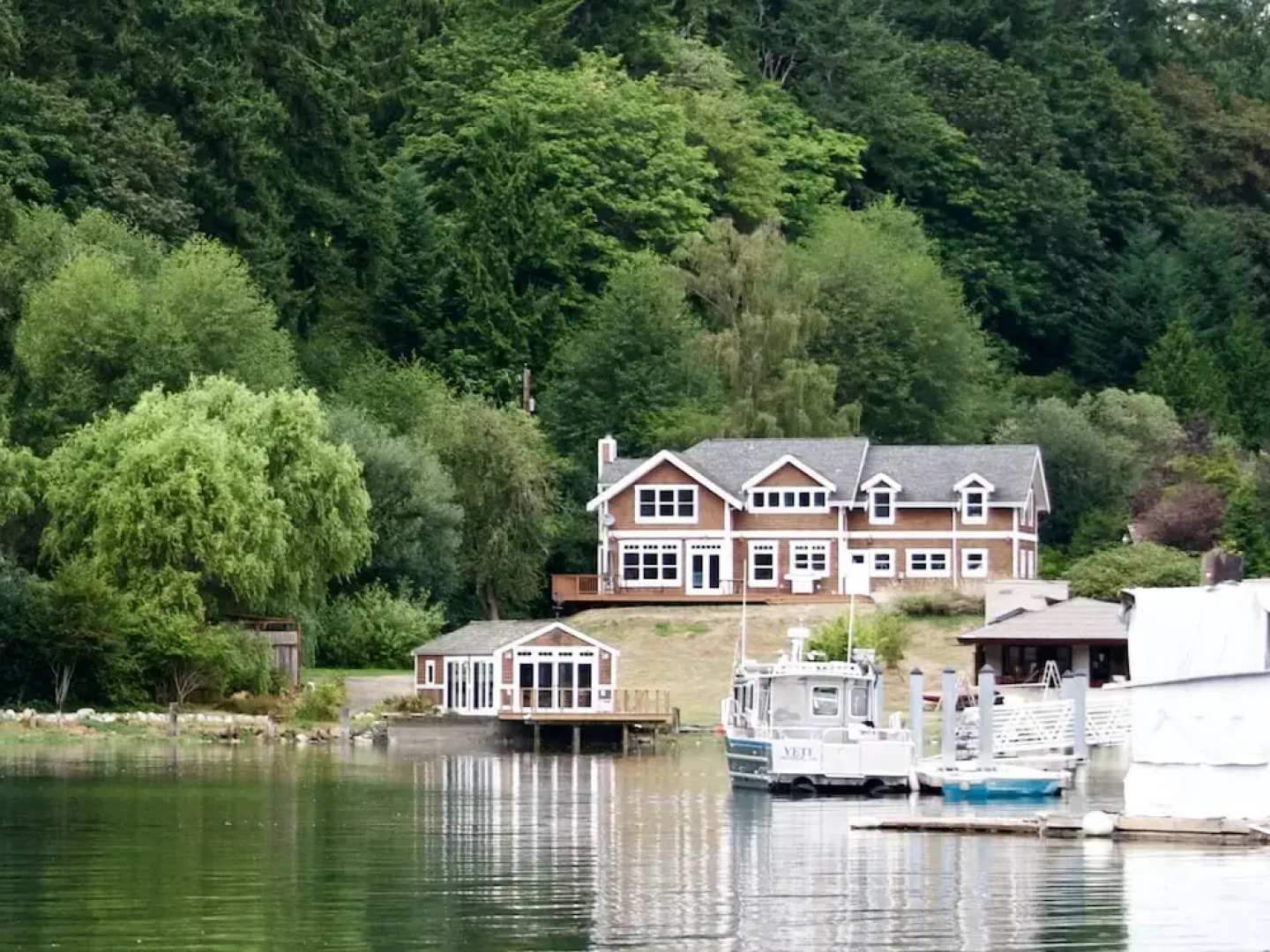 Bainbridge Island Beach and Dock by RedAwning
