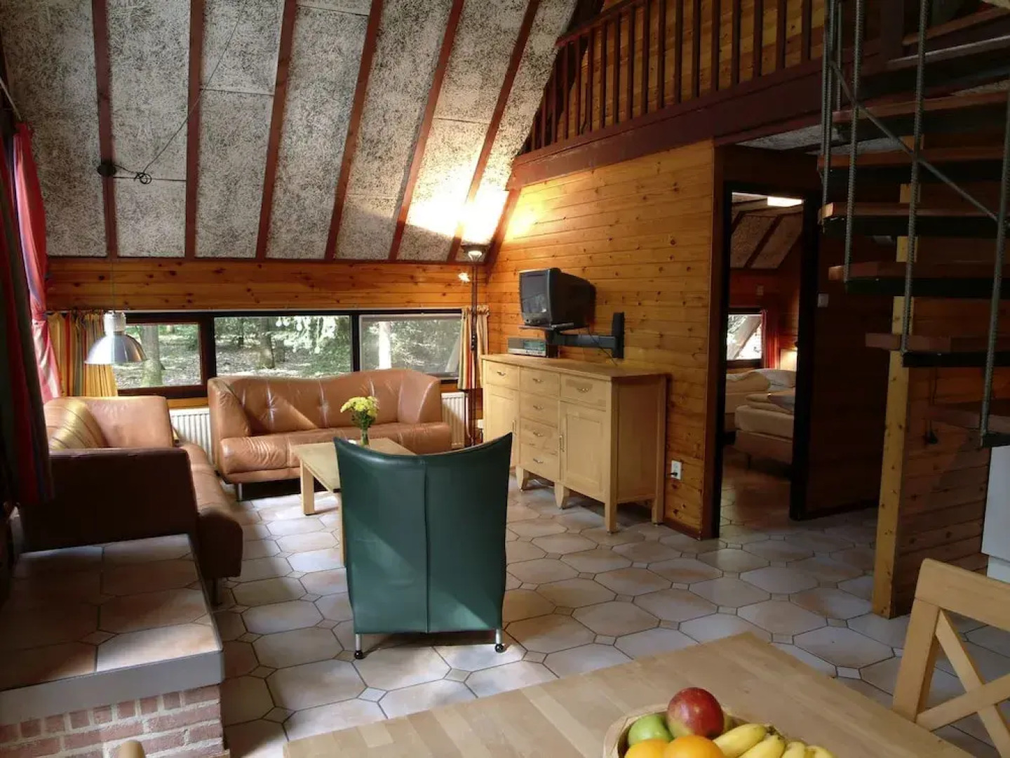 Detached Wooden Bungalow With Microwave Surrounded by Nature