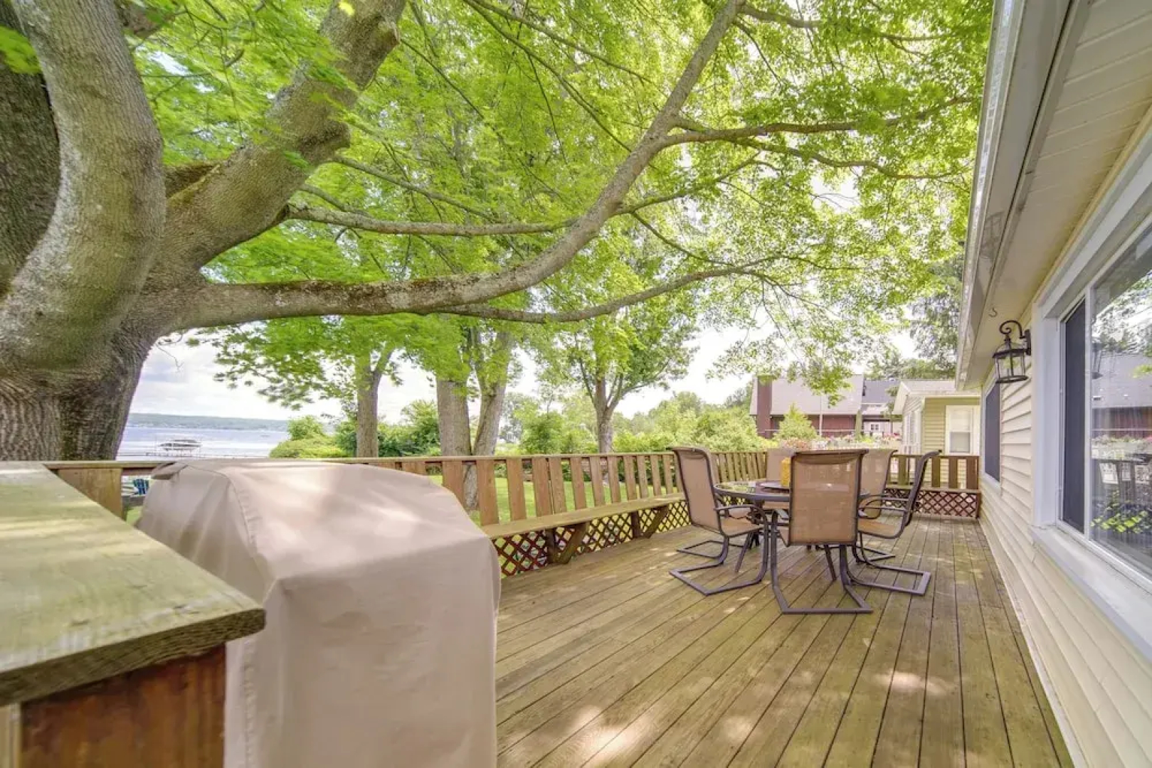Lakefront Mayville Cottage w/ Dock & Grill!