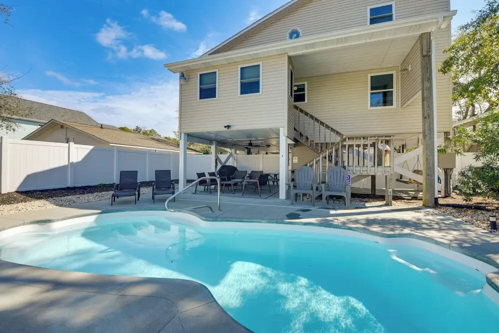 Oak Island Home w/ Pool: Walk to Long Beach!