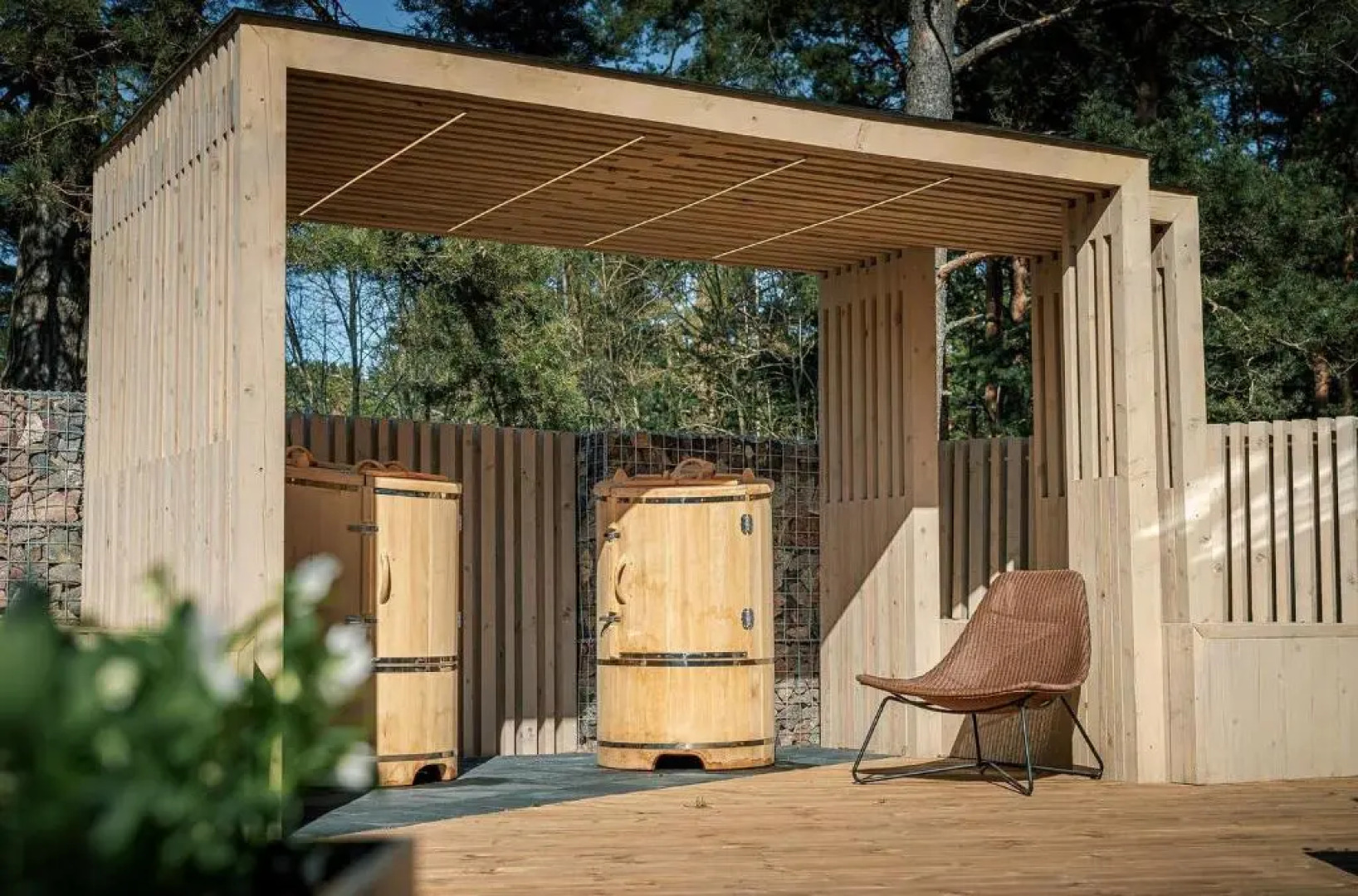 Divas Laivas apartments with a terrace