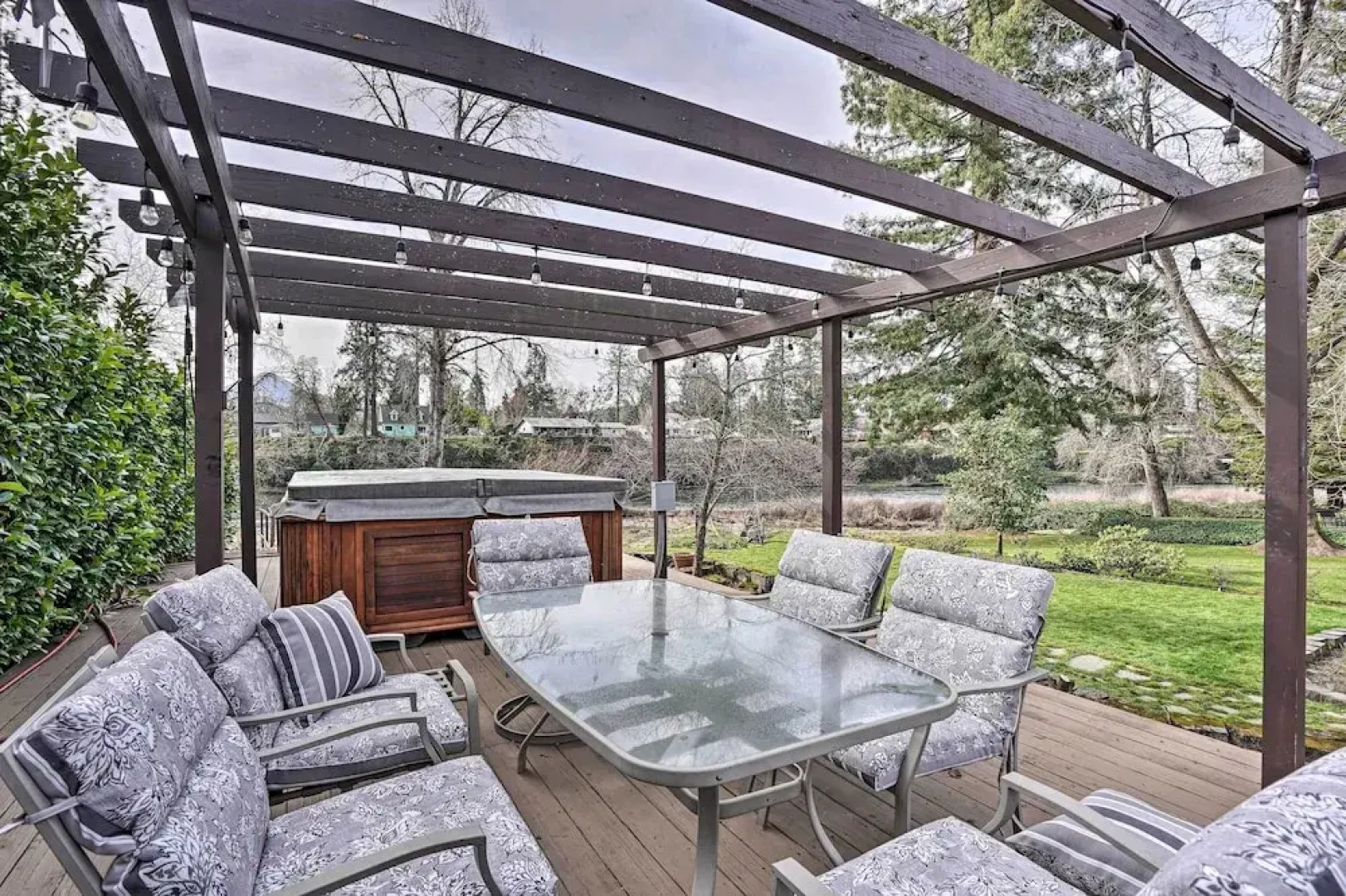 Serene Riverfront Escape w/ Hot Tub & Views!