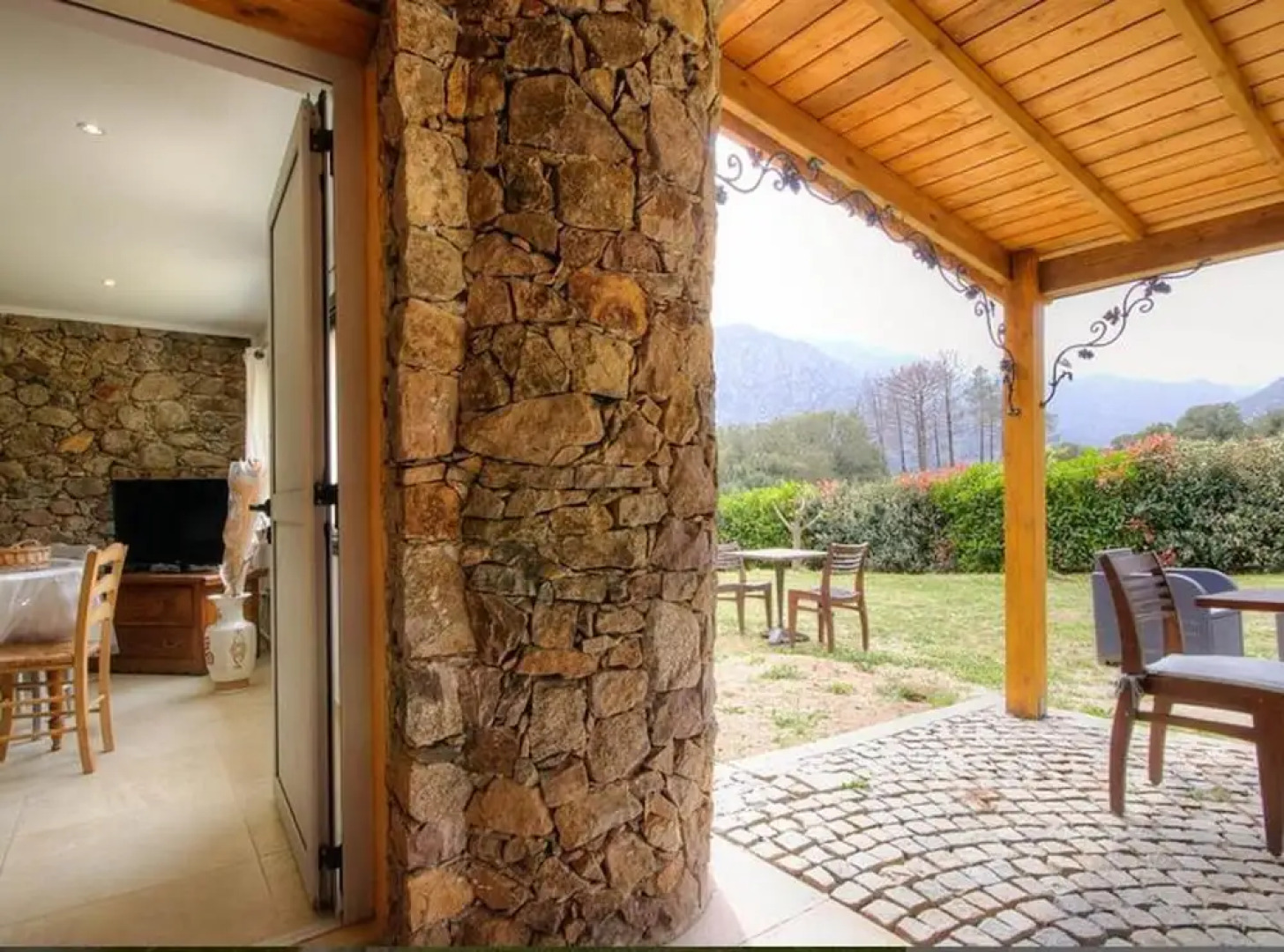Studio in Moltifao, With Wonderful Mountain View, Furnished Garden and Wifi - 20 km From the Slopes