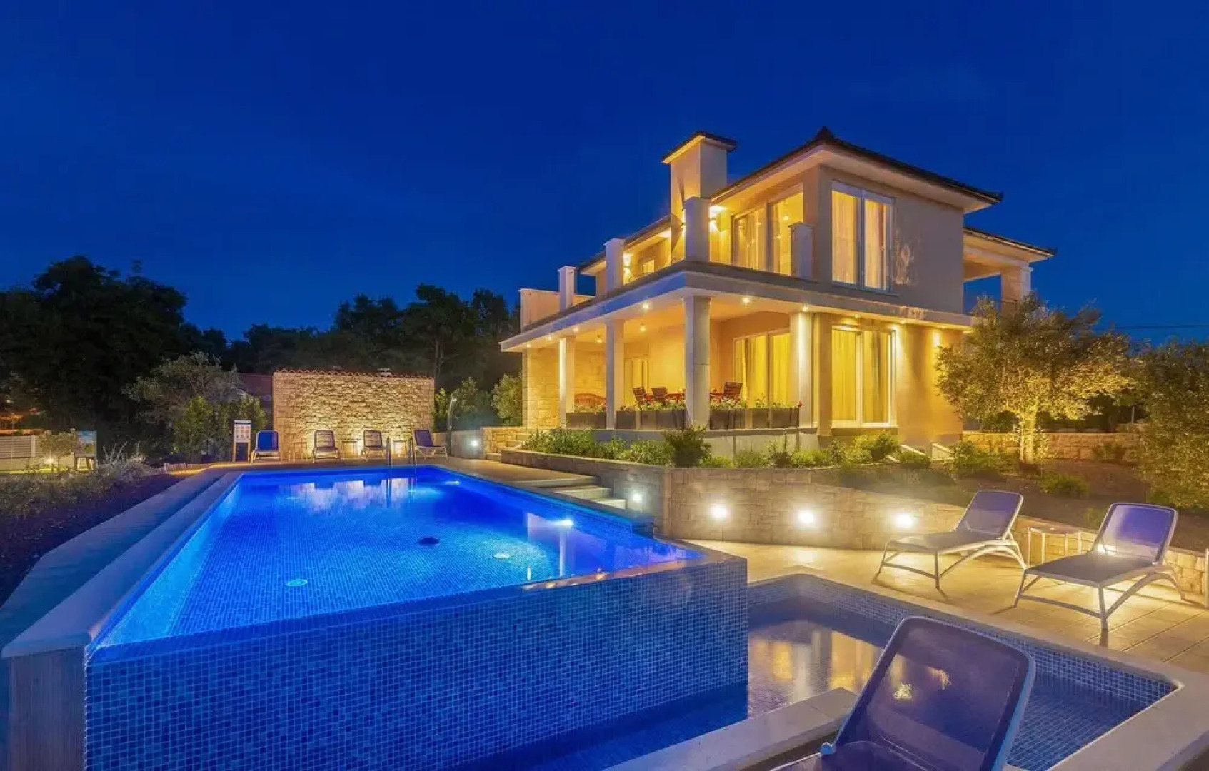 Awesome Home in Malinska with Outdoor Swimming Pool, Hot Tub & 4 Bedrooms