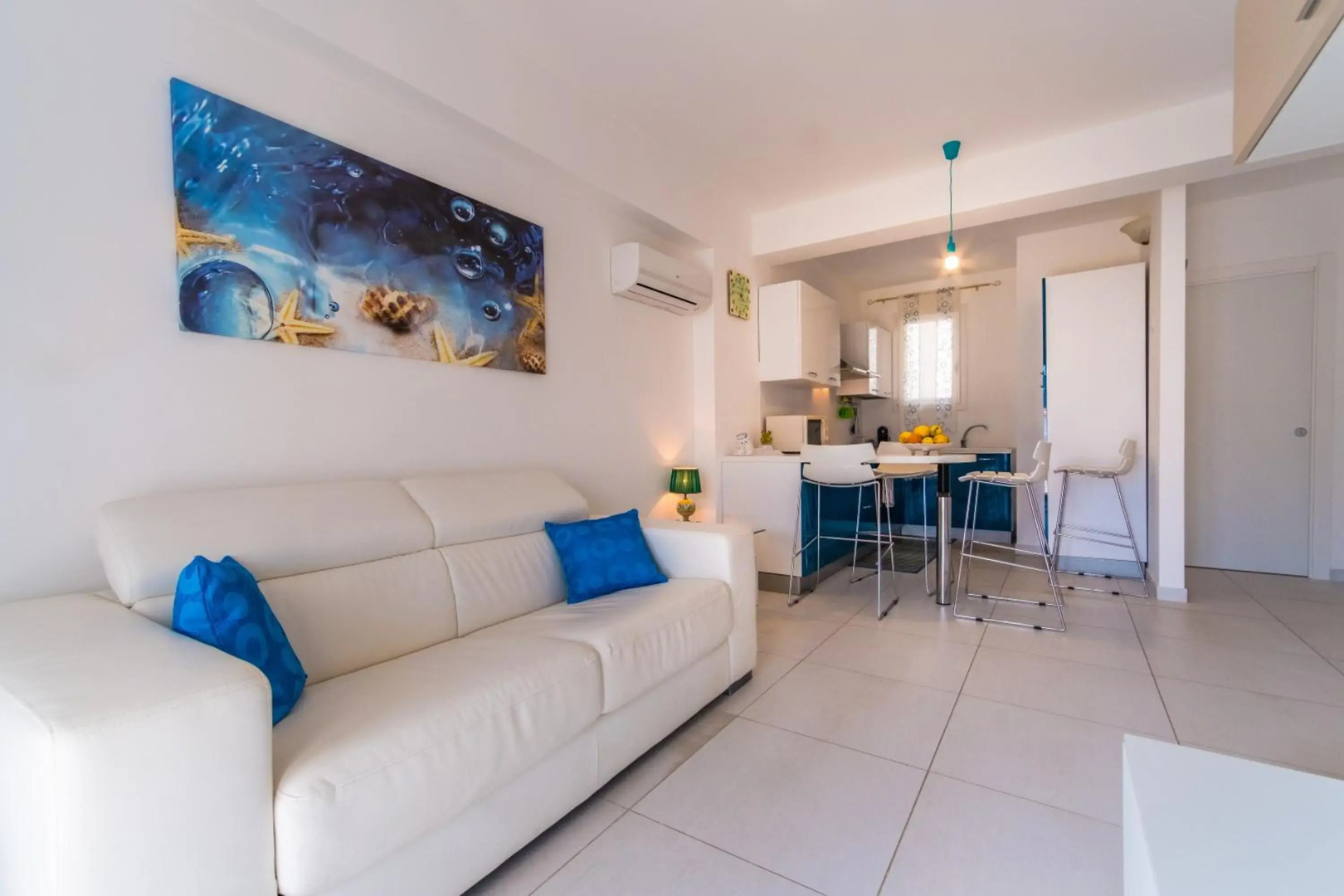 Apartment window on the sea