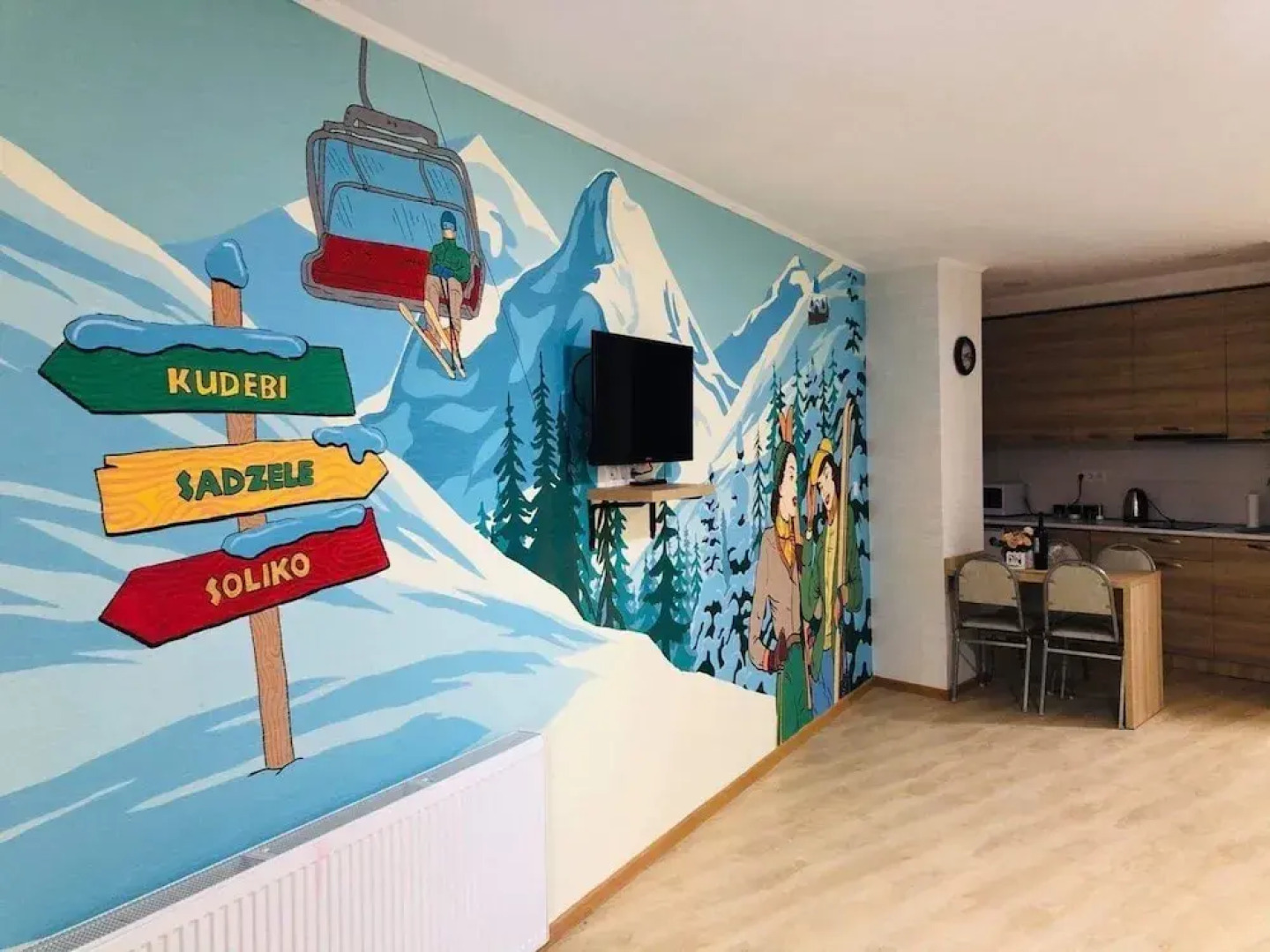 Красивый лофт на горнолыжном курорте в Гудаури, Грузия