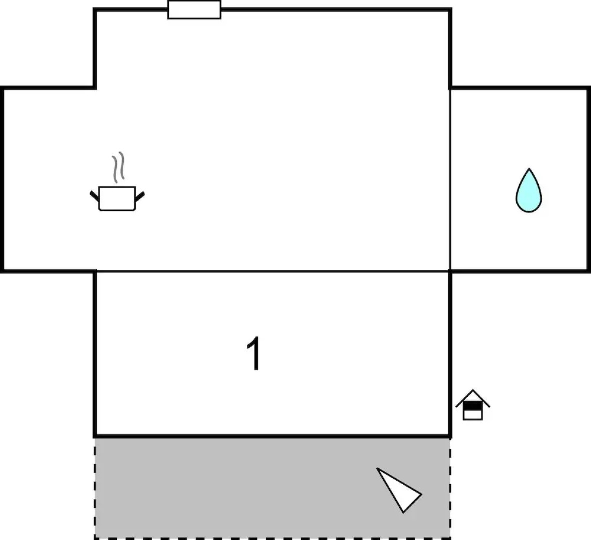 Awesome Home in Kornic With Wifi and 1 Bedrooms