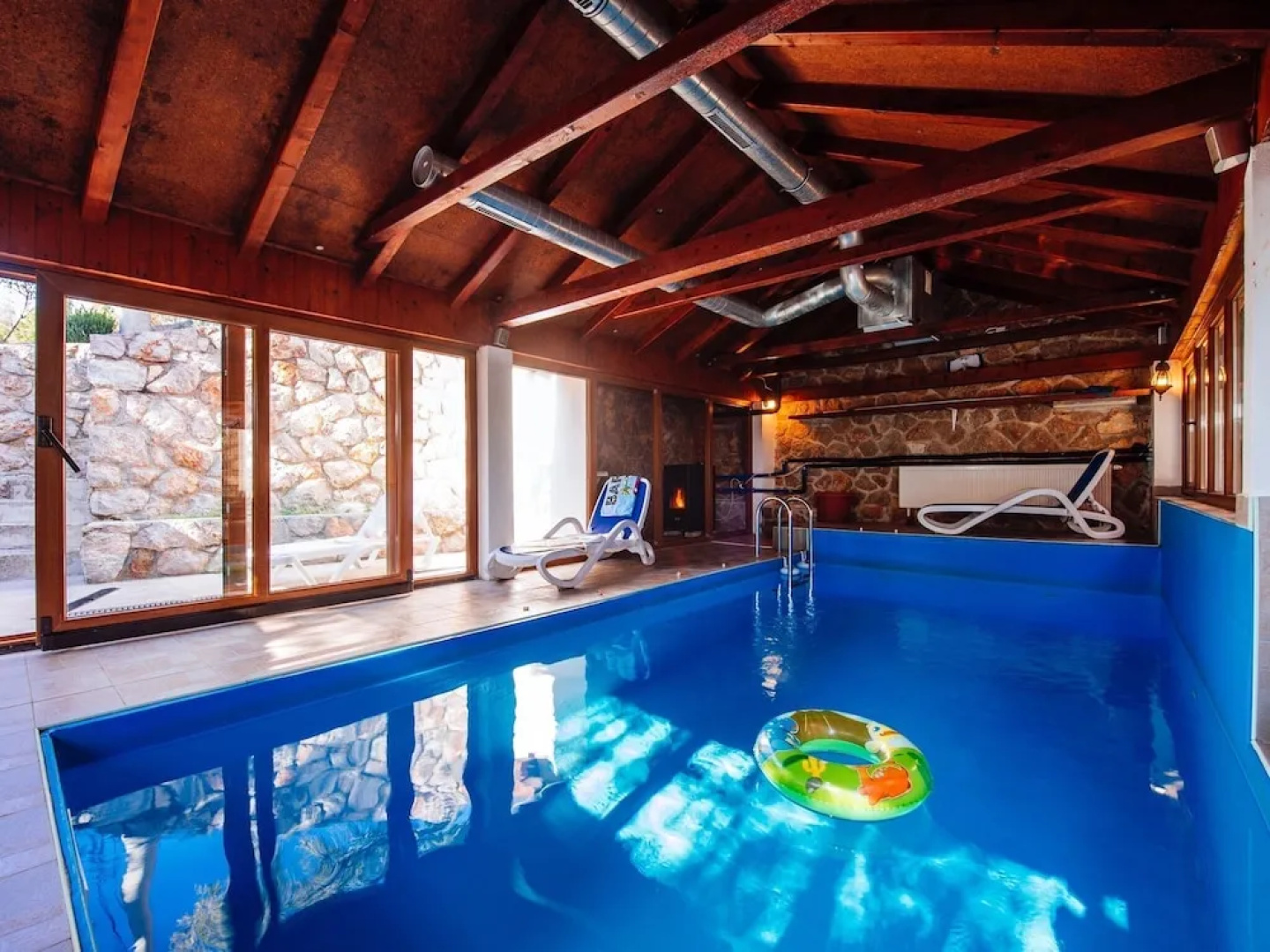 Traditional Stone House With Interiour Pool, Sauna, Garden, Terrace With BBQ