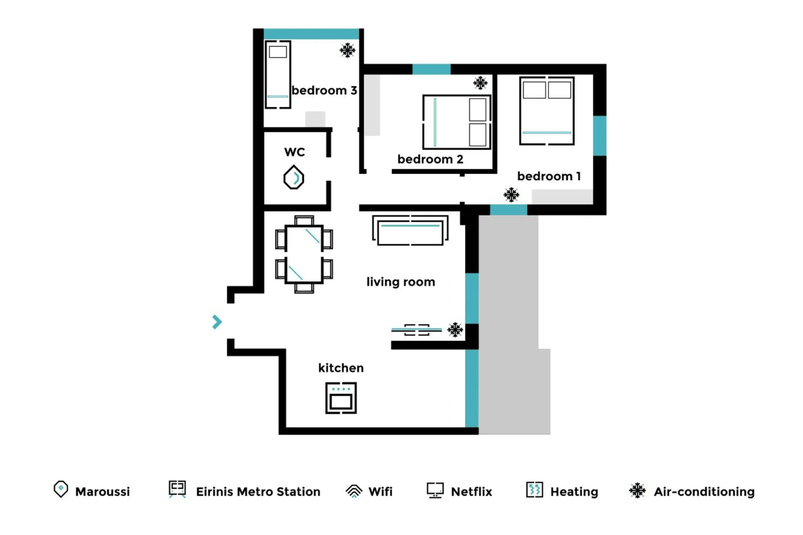Splendid 3BR Apartment close to Olympic Stadium