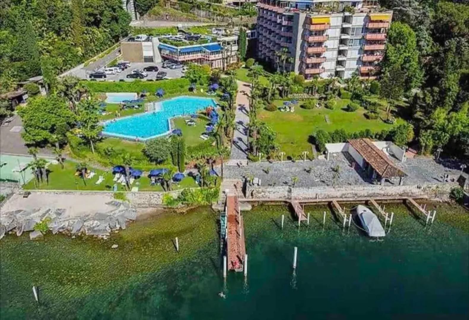Appartamento con piscina e sauna Bissone
