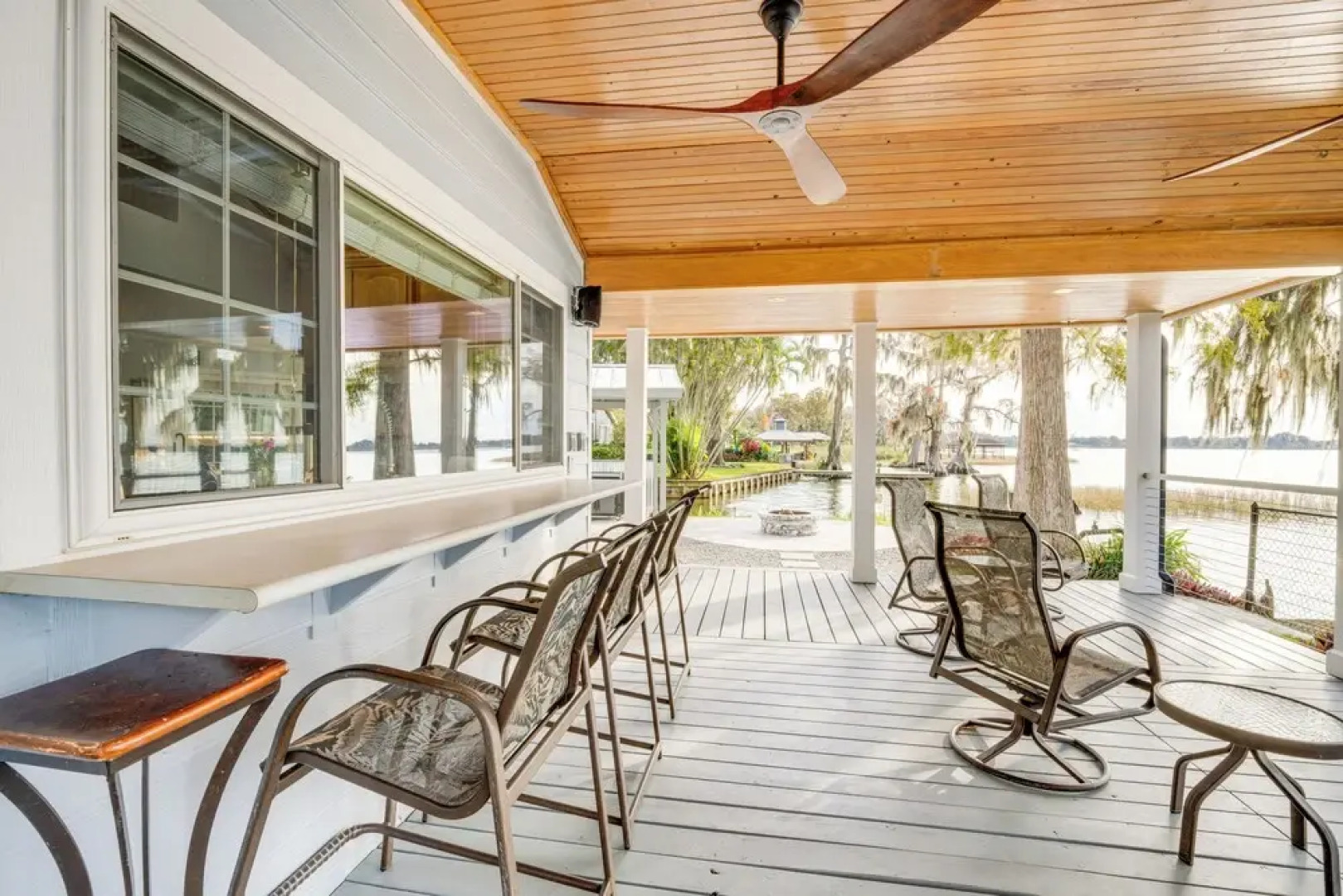 Hot Tub & Fire Pit: Lakefront Home on Lake Eloise