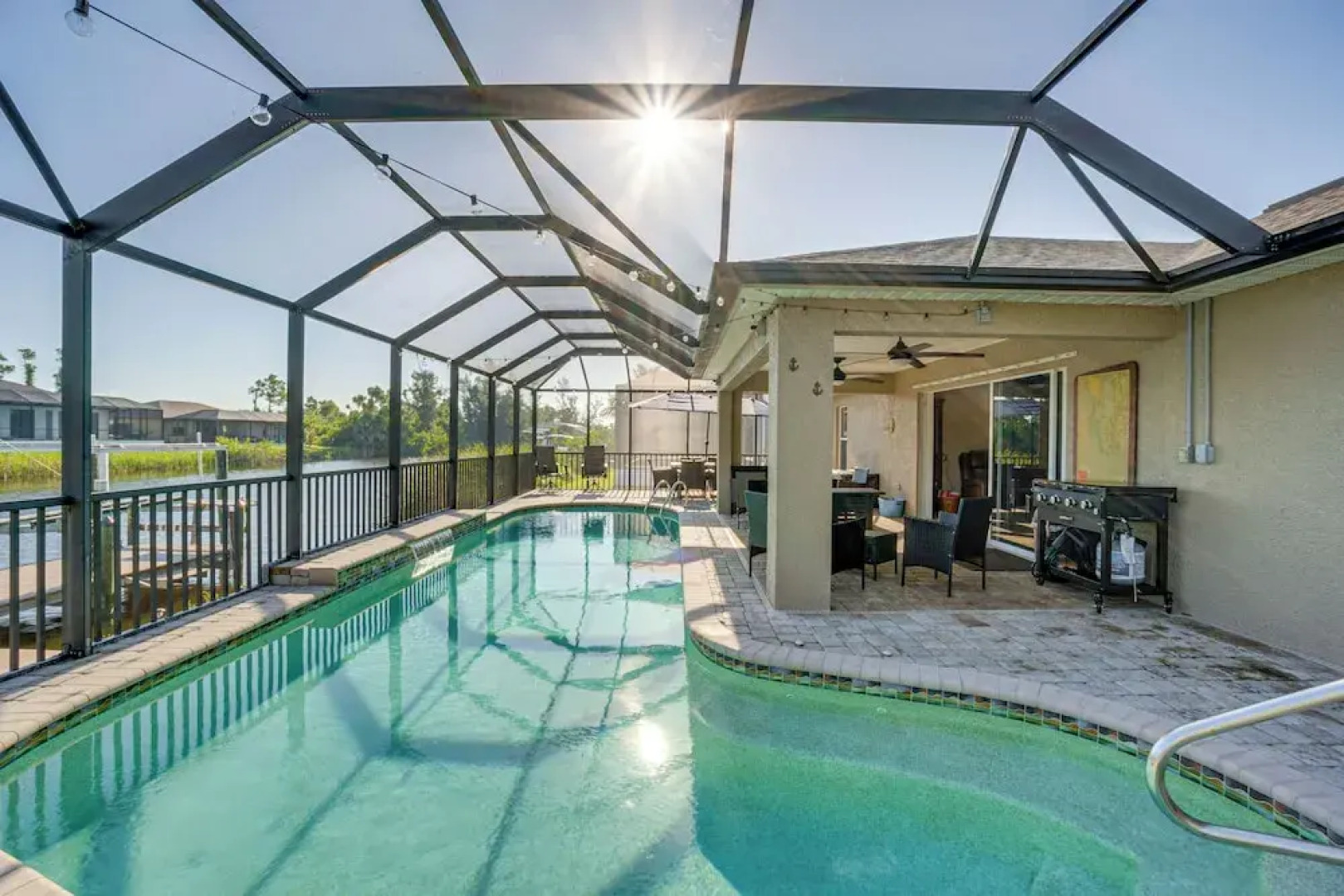 Port Charlotte Oasis w/ Boat Dock: Relax Poolside!