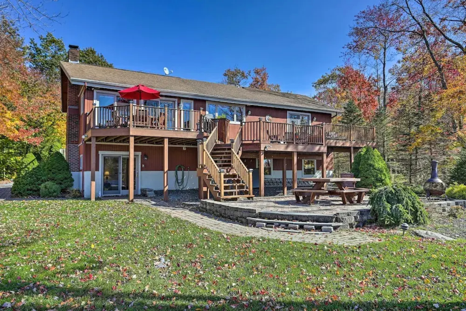 Ski, Swim & Relax: Waterfront Haven on Pines Lake!