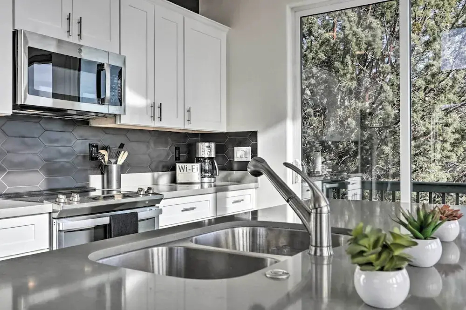 Modern Pine Retreat w/ Deck & Stunning Views!