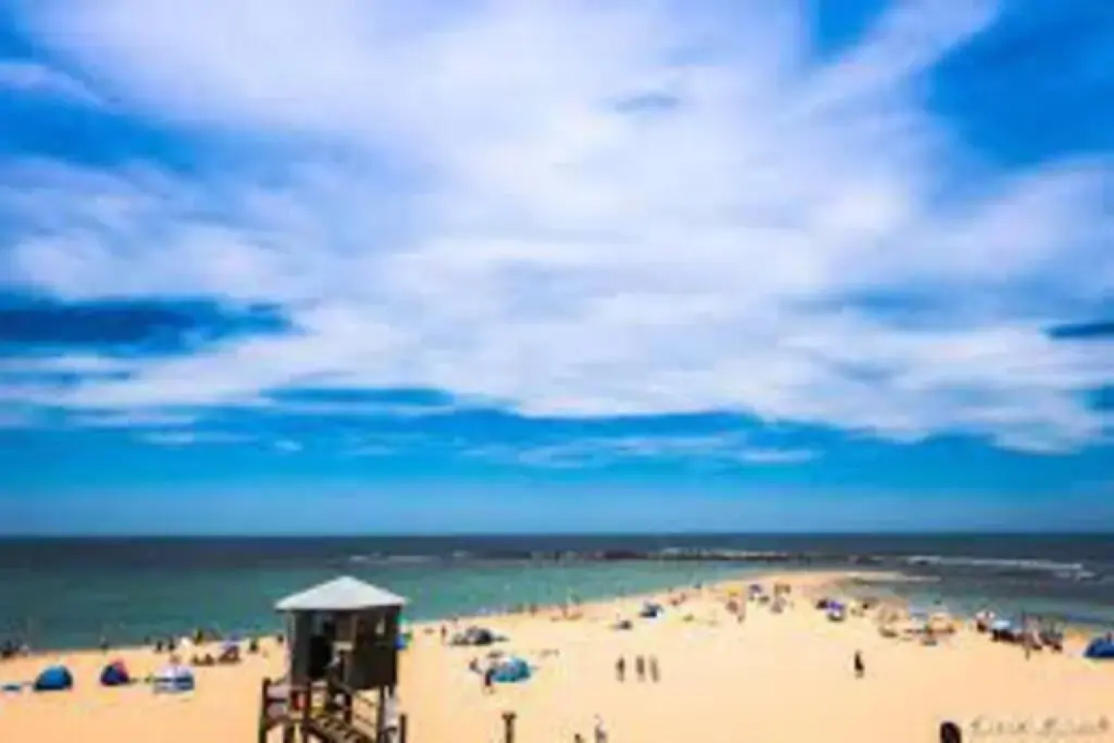 Beach bungalow on the ocean.