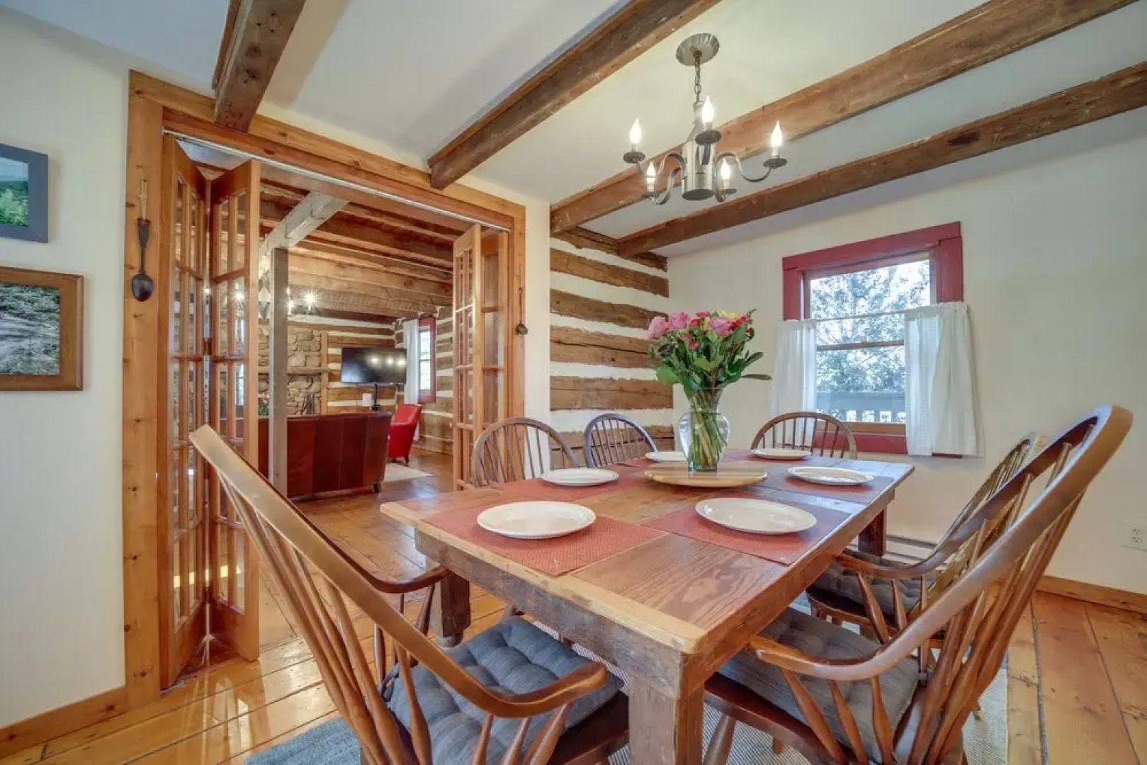 Restored Candler Log Cabin w/ Private Office!
