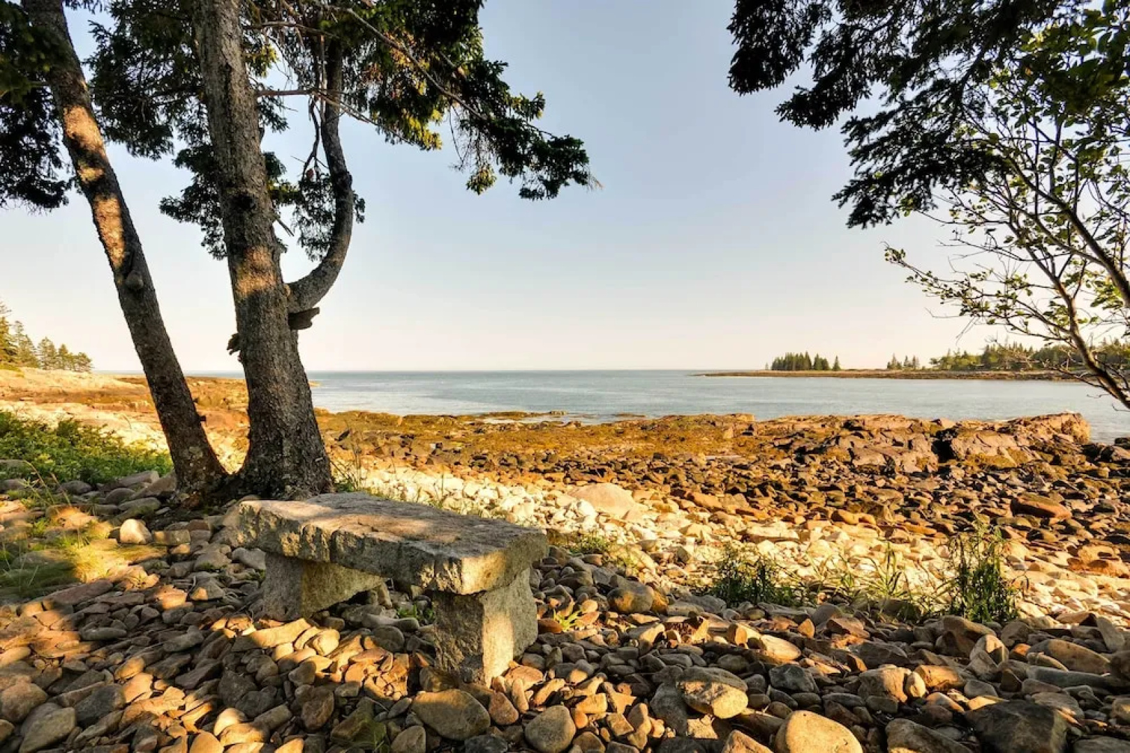 Waterfront Prospect Harbor Cottage: Yard, Fire Pit