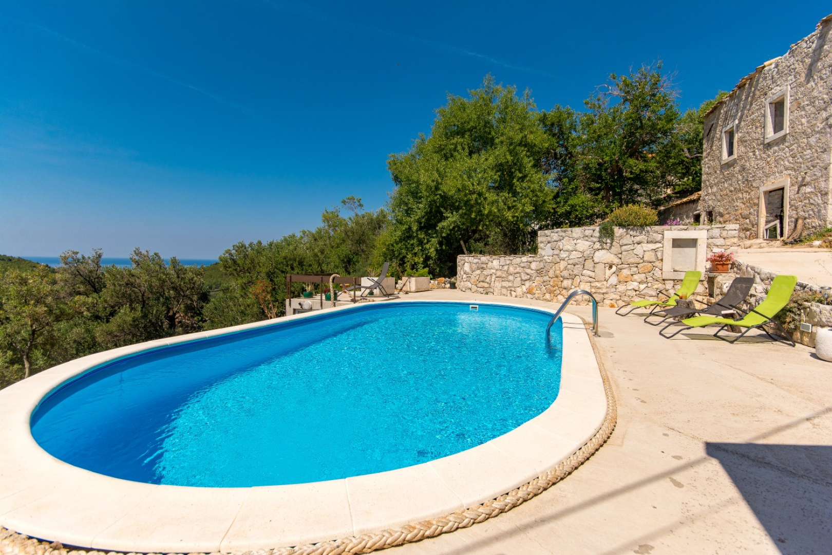 Holiday house Stone - pool house: Babino Polje, Island Mljet