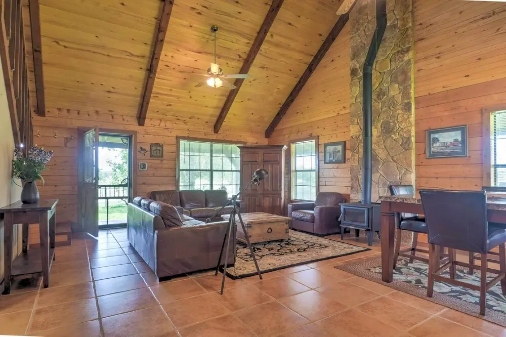 On Farm: Rustic Carmine Log Cabin w/ Porch!