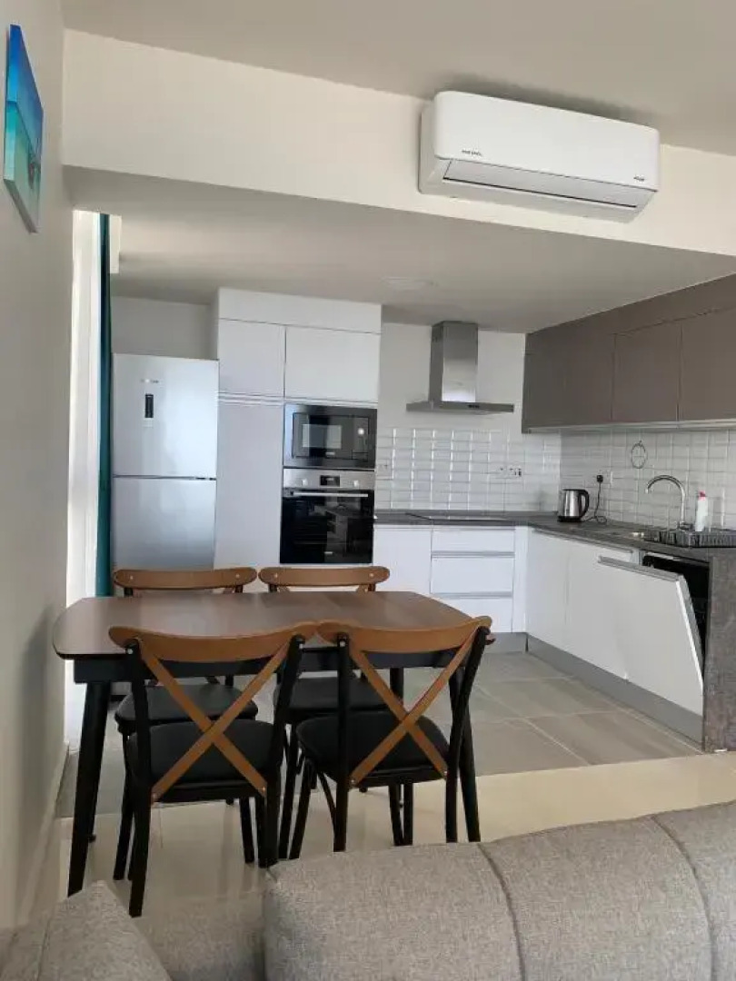 Stunning 2 plus 1 apartment for rent in ABELIA RESIDENCE at Bogaz with beautiful sea and mountains views