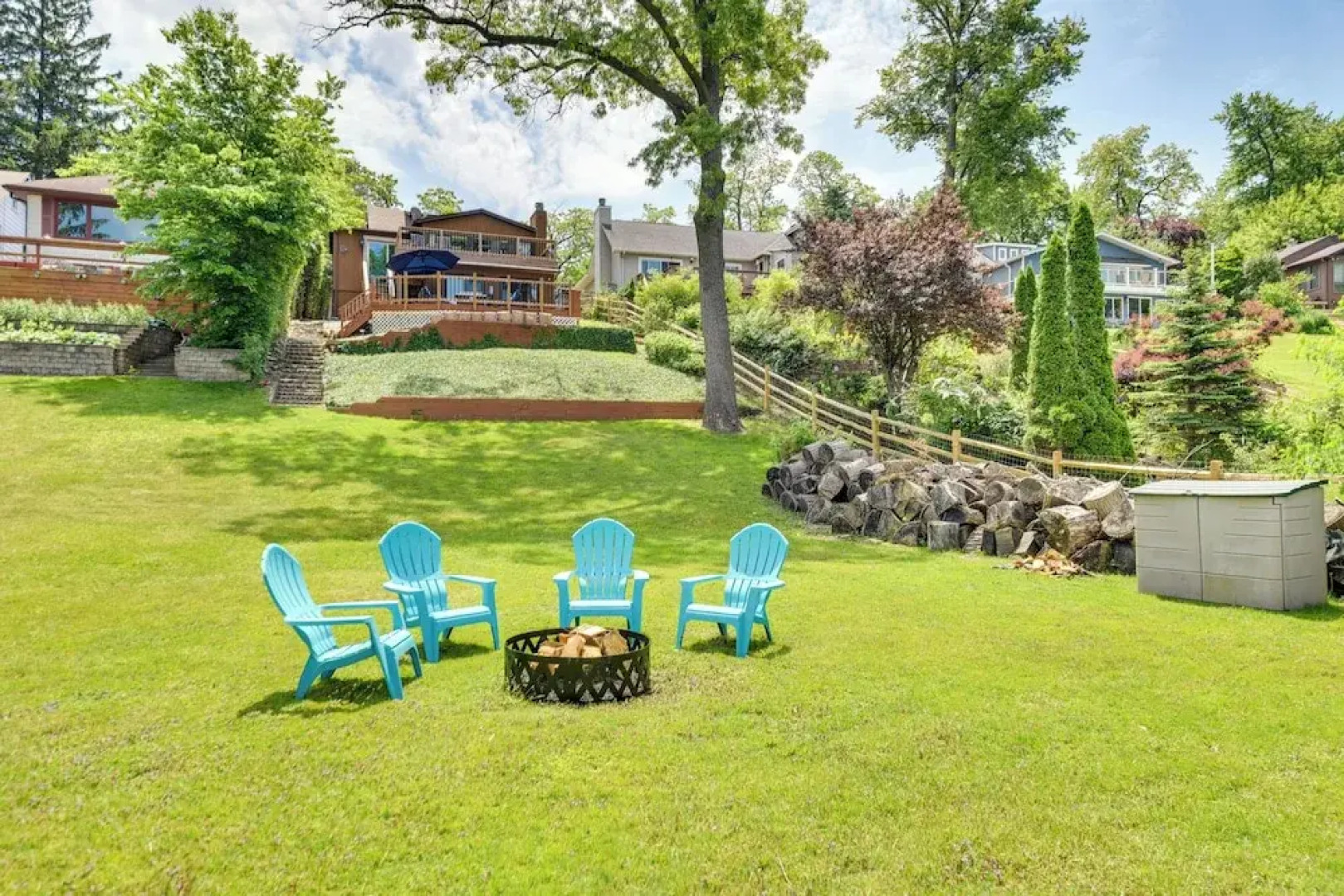 Waterfront Fox Lake Vacation Rental w/ Fire Pit!