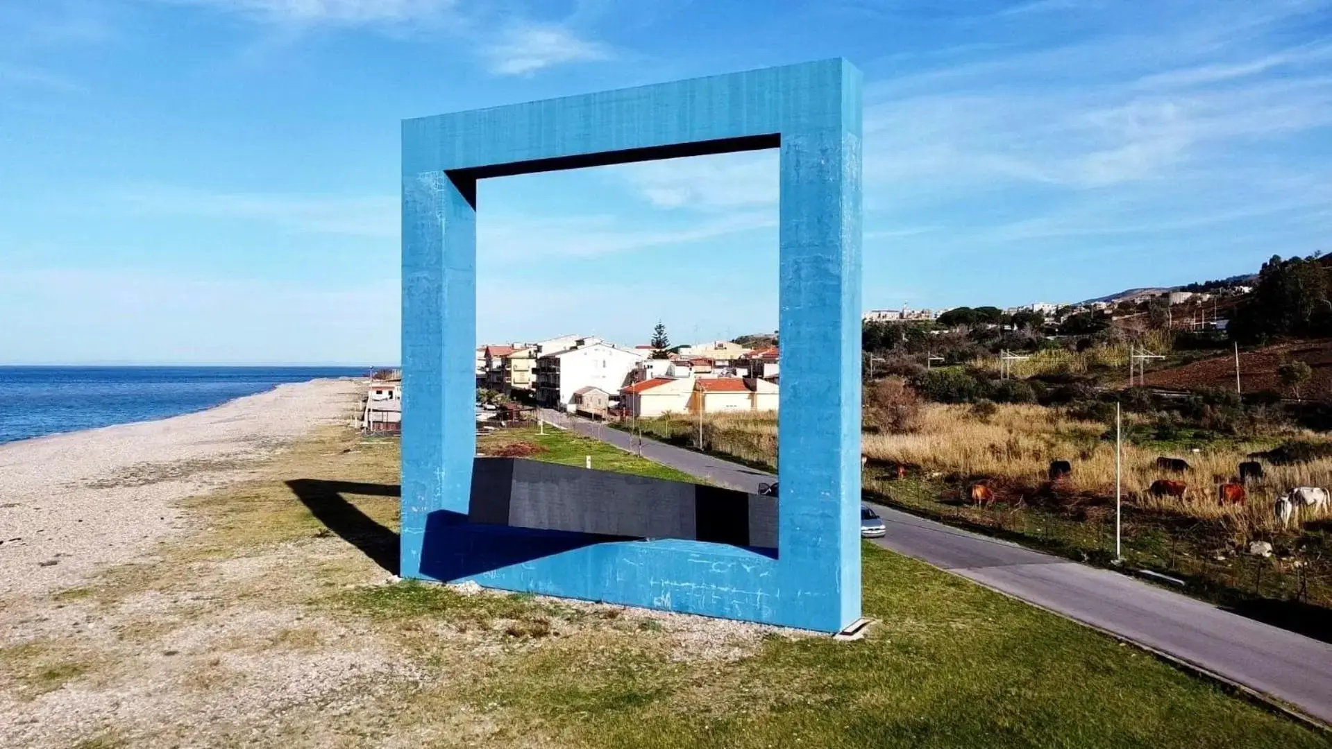 Apartment window on the sea