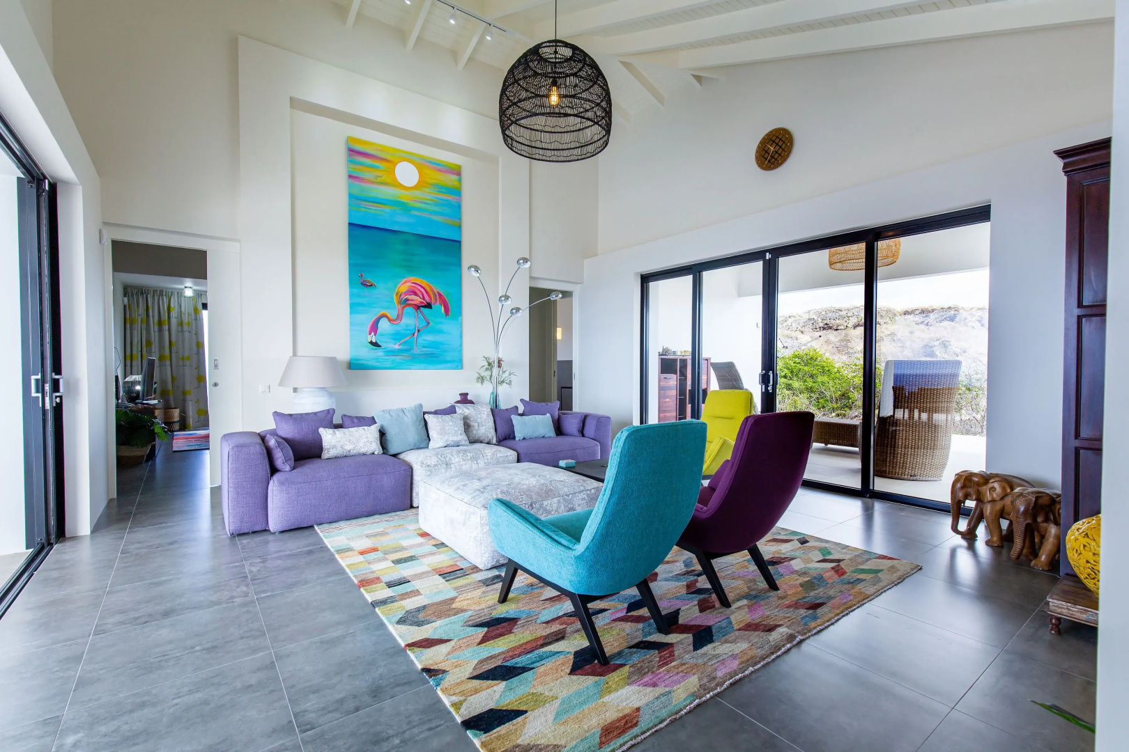 270 Ocean View From Private Infinity Pool - Colourful & Modern Villa
