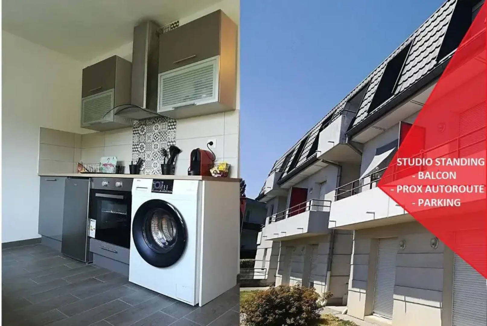 Studio neuf standing -balcon prox autoroutes