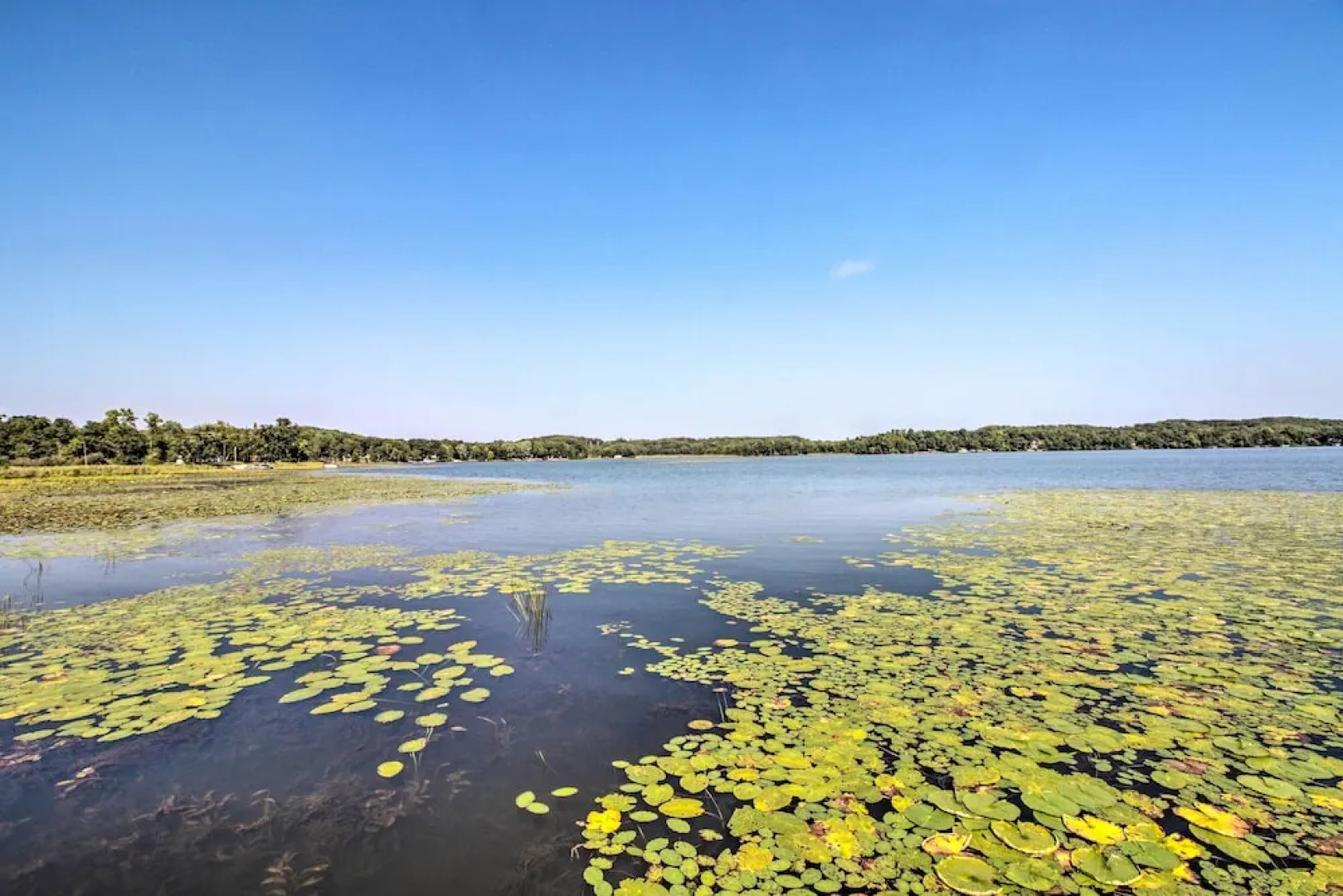 Big Lake Getaway w/ Private Beach + Fire Pit!