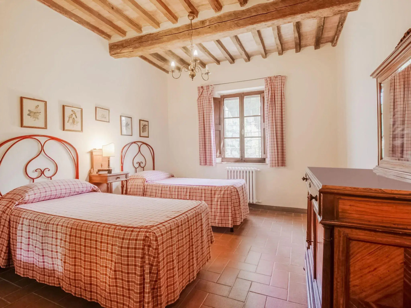 small village of beautiful apartments in the green Tuscan hills and olive groves