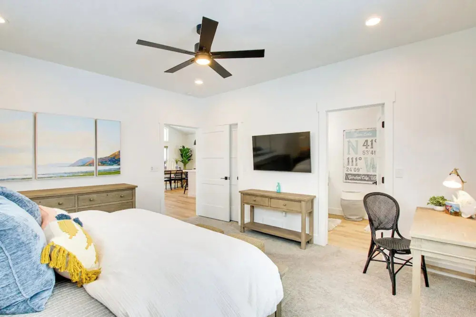 Pool Access & Lake Views: Modern Garden City Home