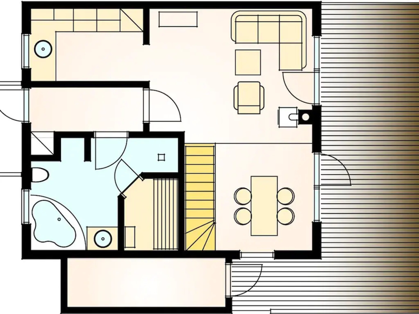 Terraced houses in the Bad Saarow Castle Park, Bad Saarow