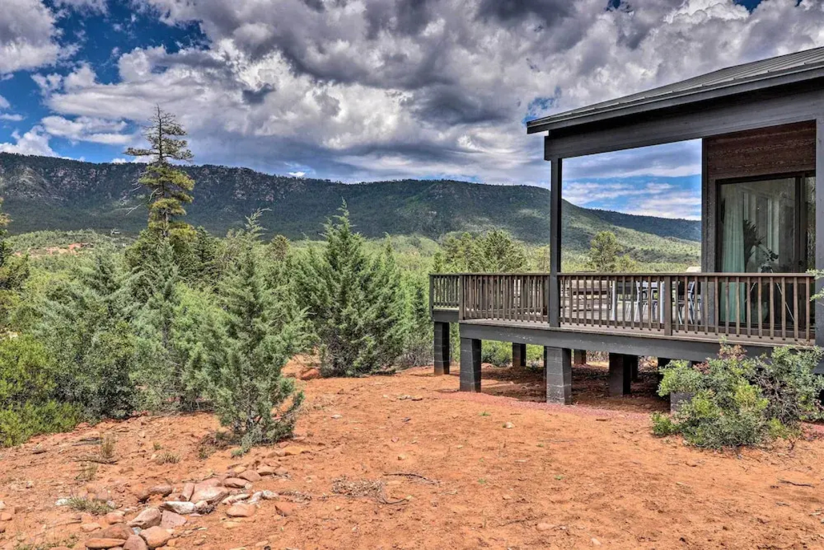 Fire Pit, Deck & Mtn Views: Upscale Pine Cabin!