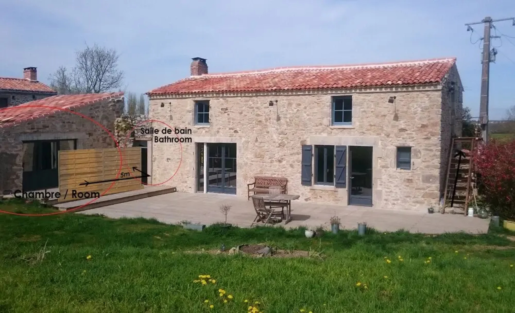 Chambre privée en campagne