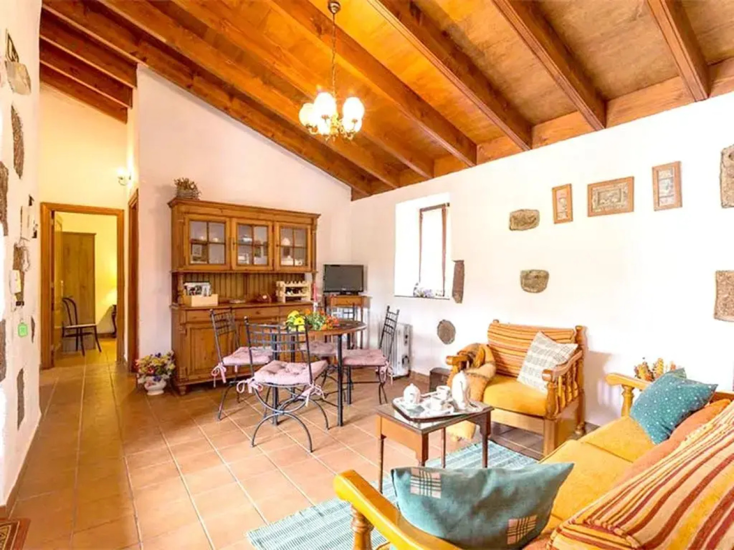 House with 2 bedrooms in San Cristobal de La Laguna with wonderful sea view shared pool enclosed garden 3 km from the beach