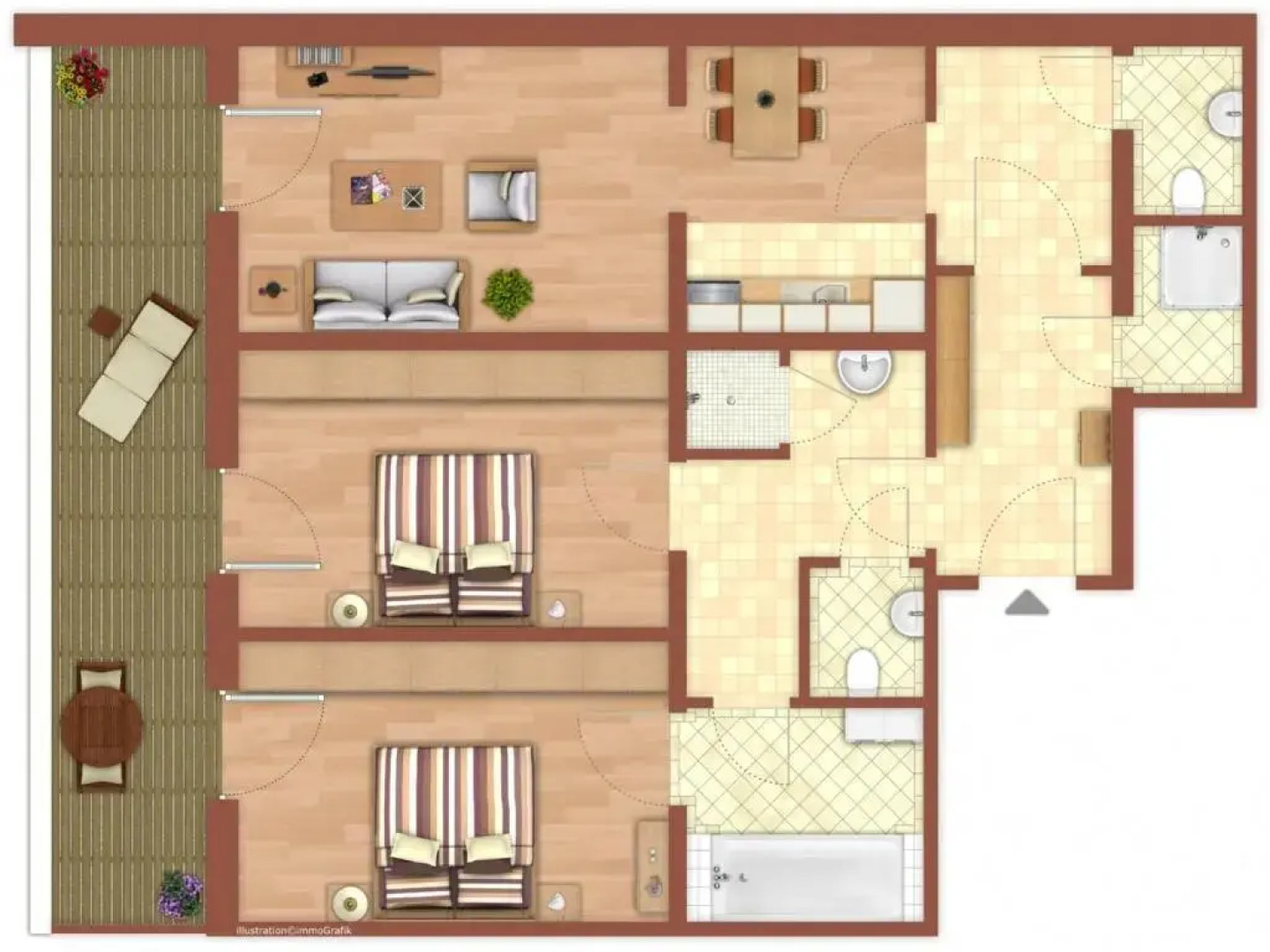 Familienurlaub mit Baden & Berge, FeWo 2