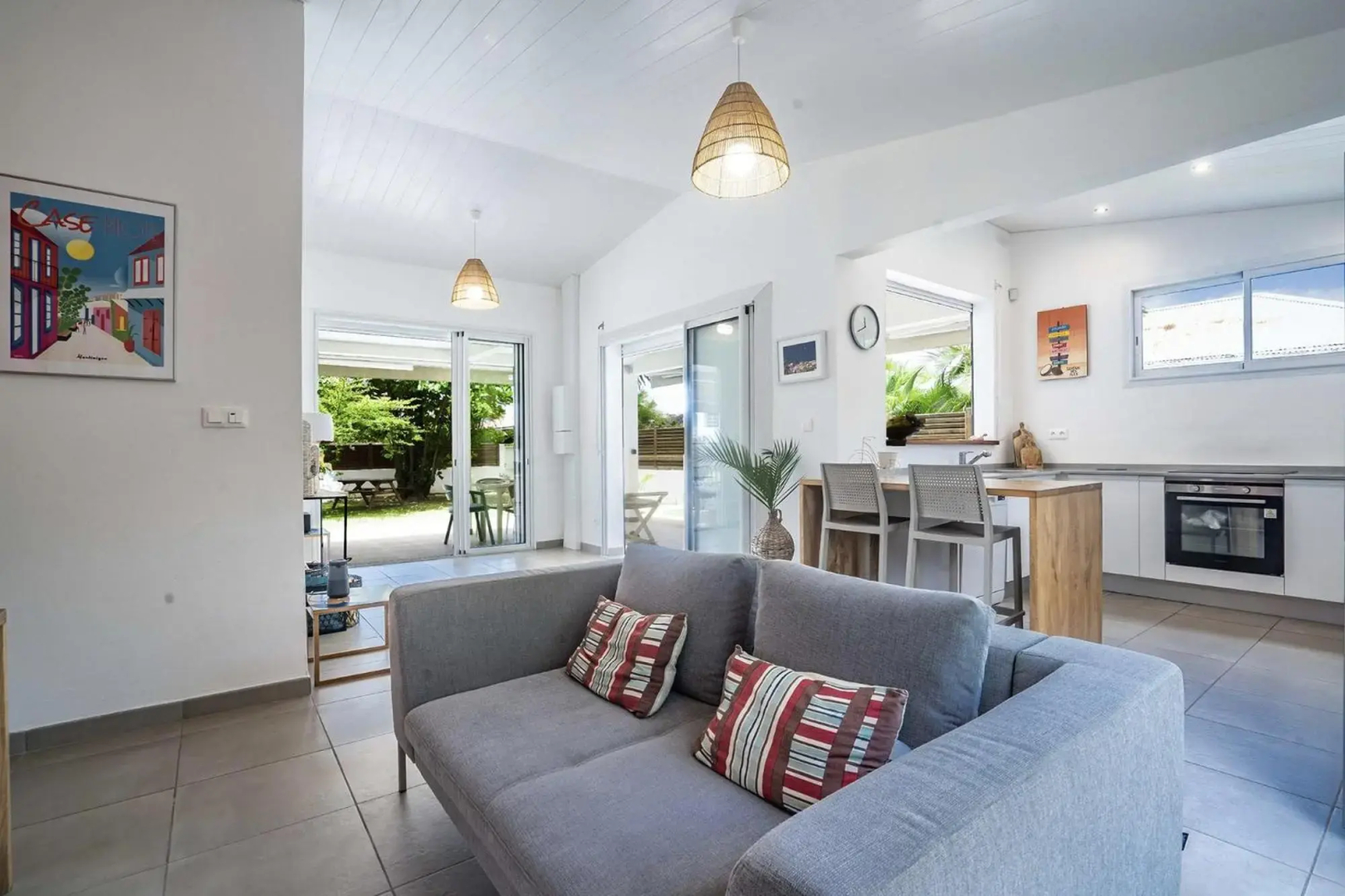 Villa Bel'Amandier : 3ch, bac à punch à 2min à pied de la plage