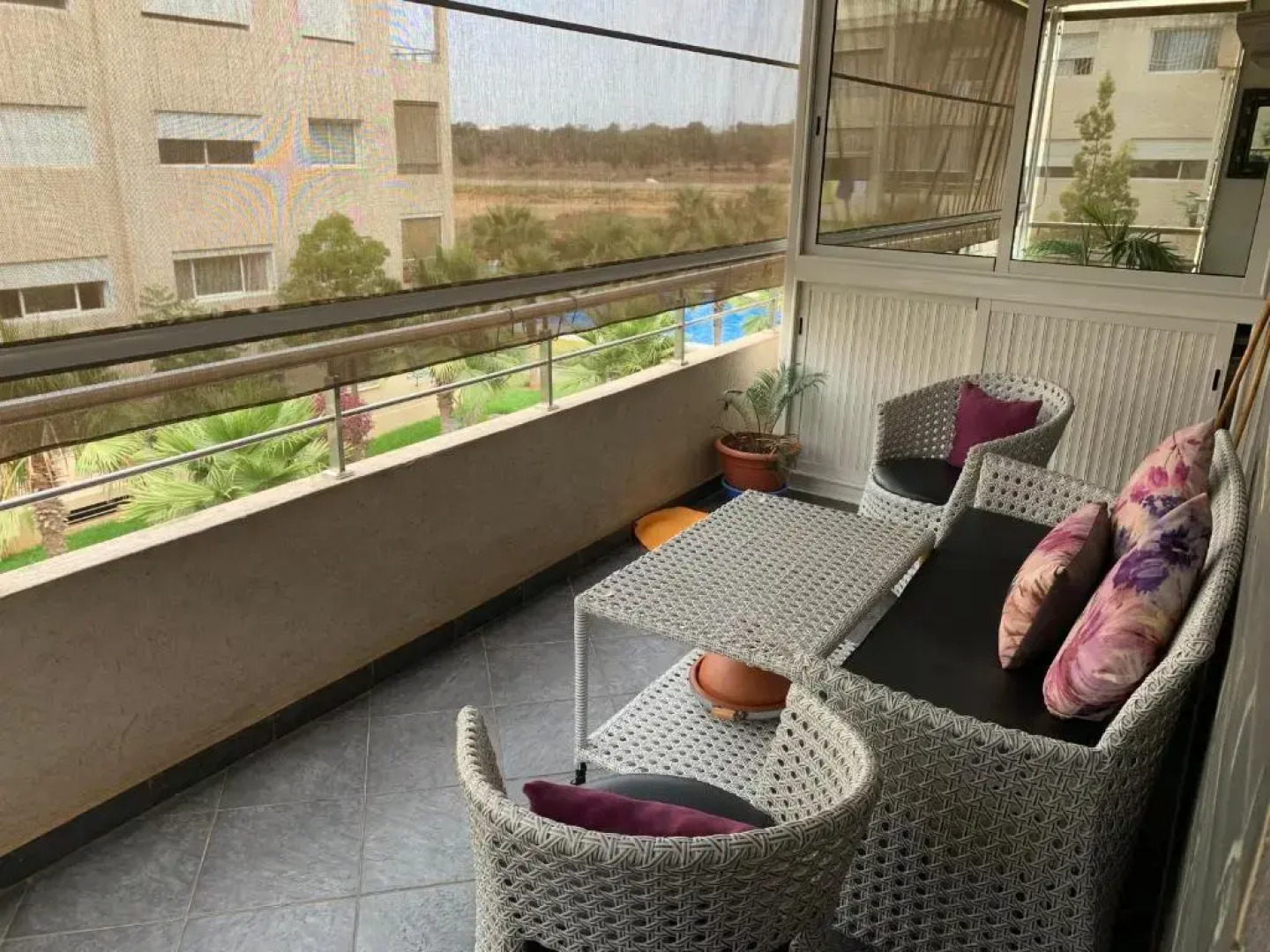 Lovely Apartment in the best area of city Orchidées with 2-bedroom with a nice pool and garden